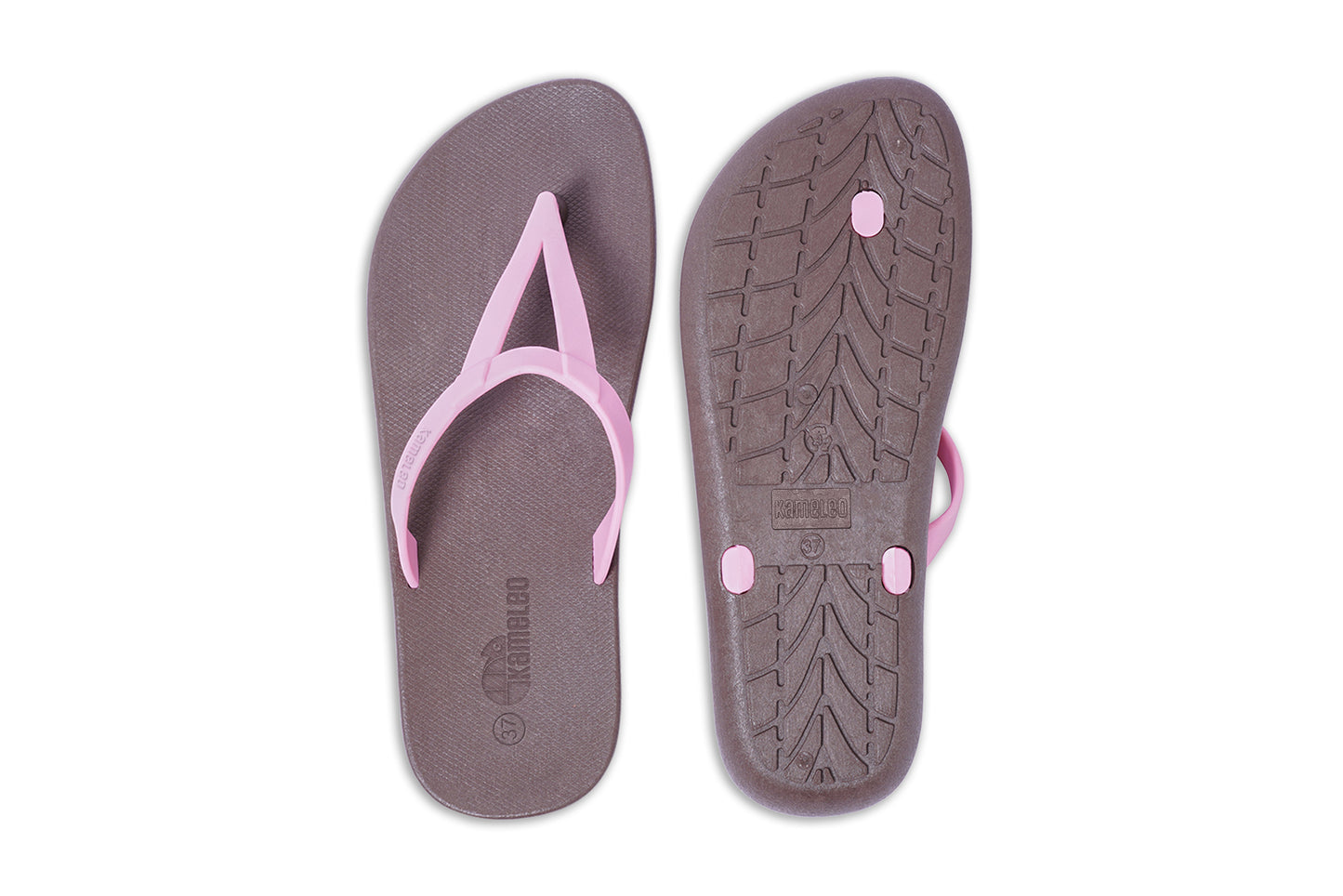 Eiffel Brown Sole LightPink Strap