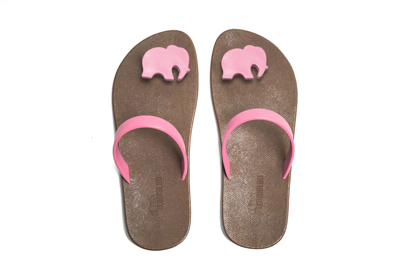 Poppi Ellie Brown Sole LightPink Strap