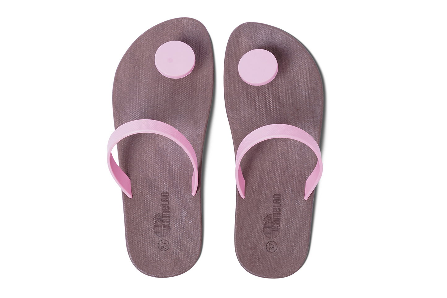 Poppi Dot Brown Sole LightPink Strap