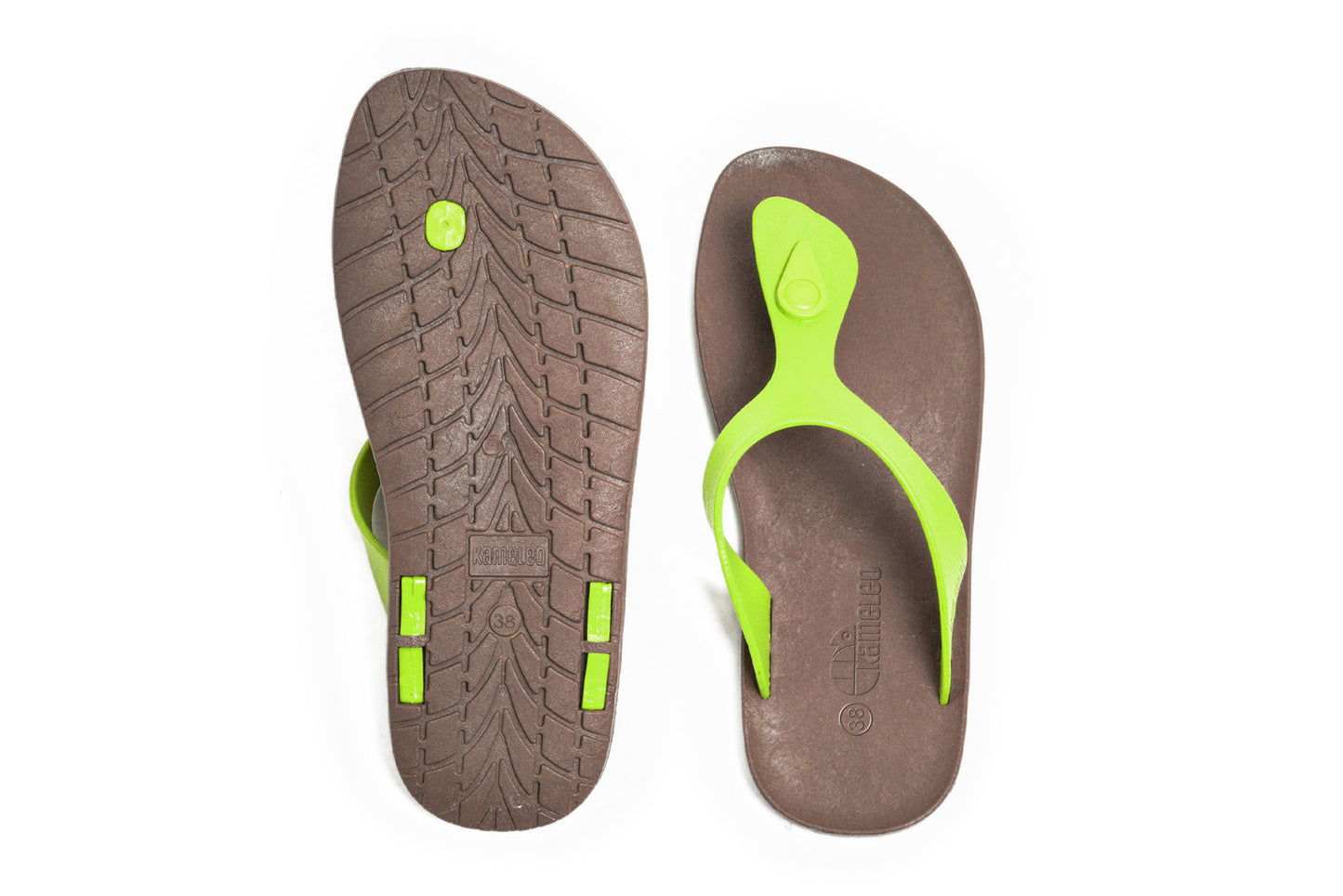 Candy Brown Sole Lime Strap