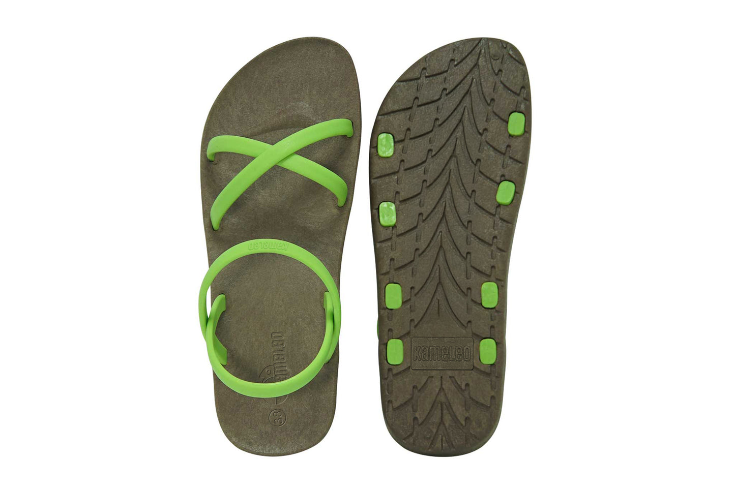 Cross Slim Brown Sole Lime Strap