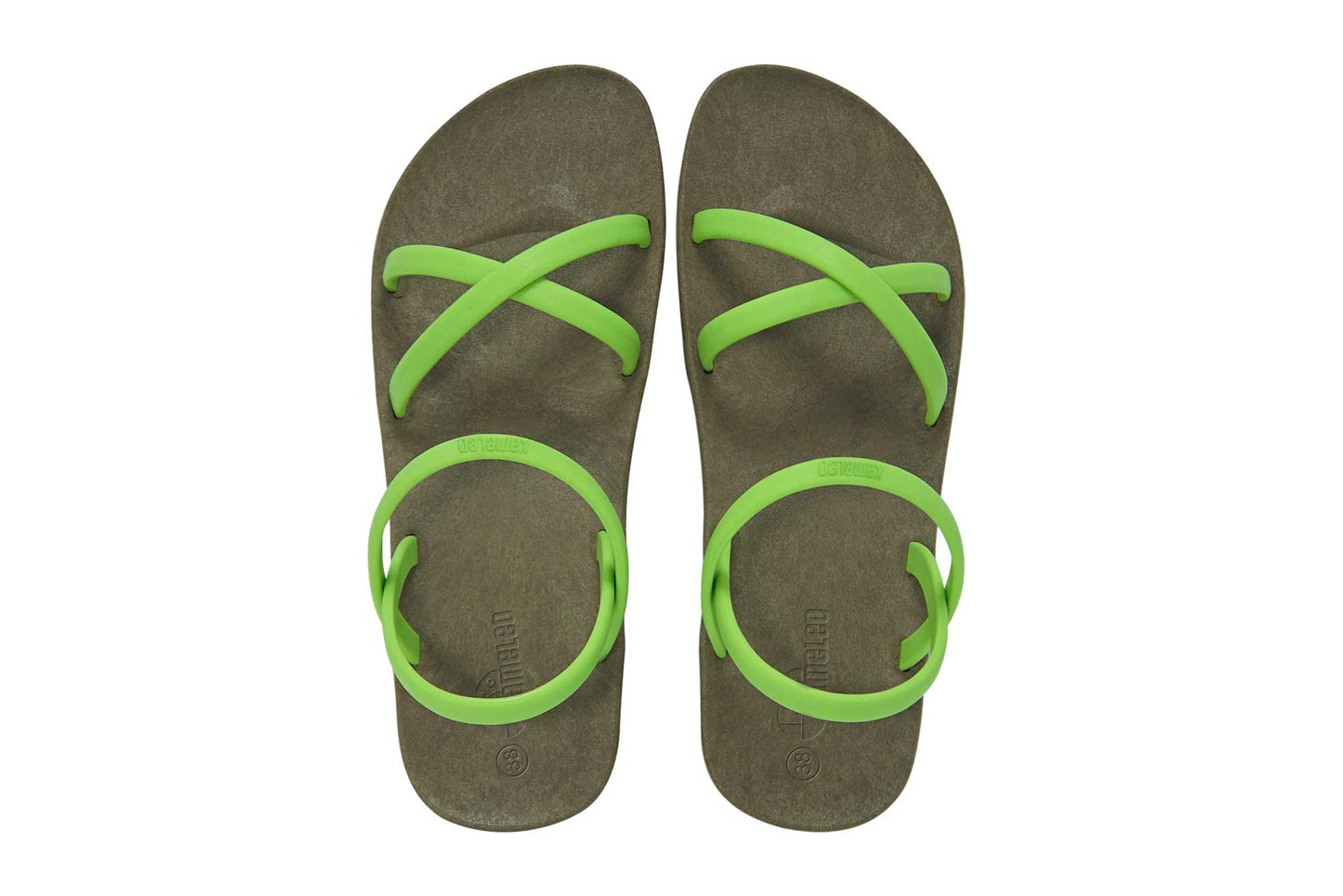 Cross Slim Brown Sole Lime Strap