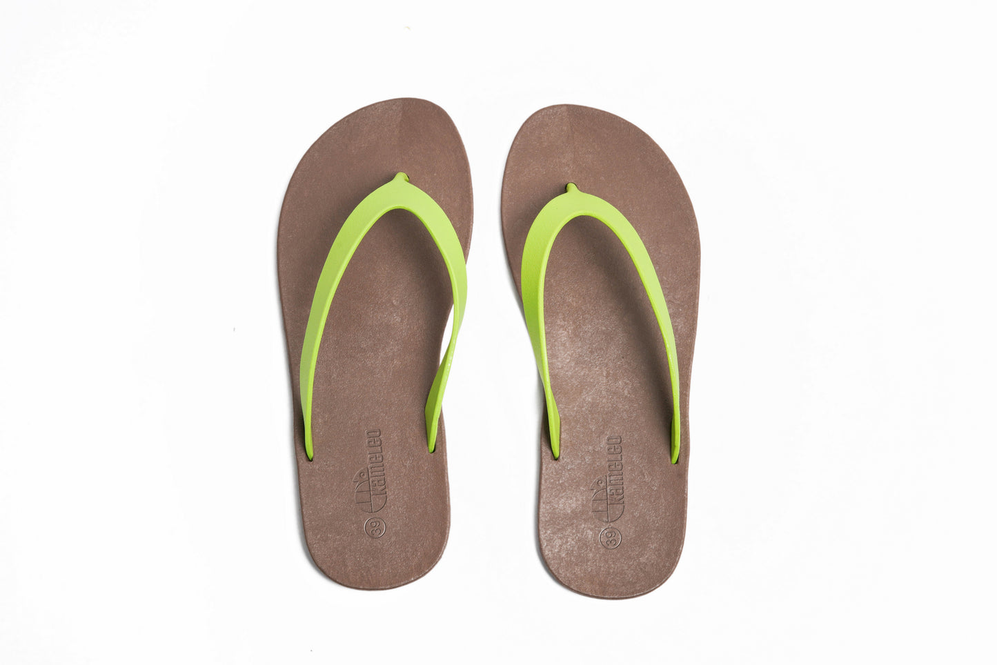 Flippy Brown Sole Lime Strap