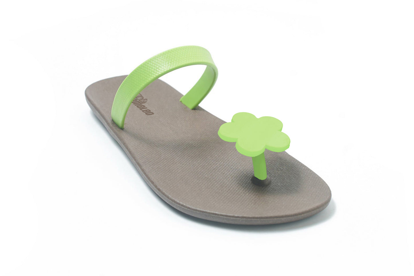 Poppi Flora Brown Sole Lime Strap