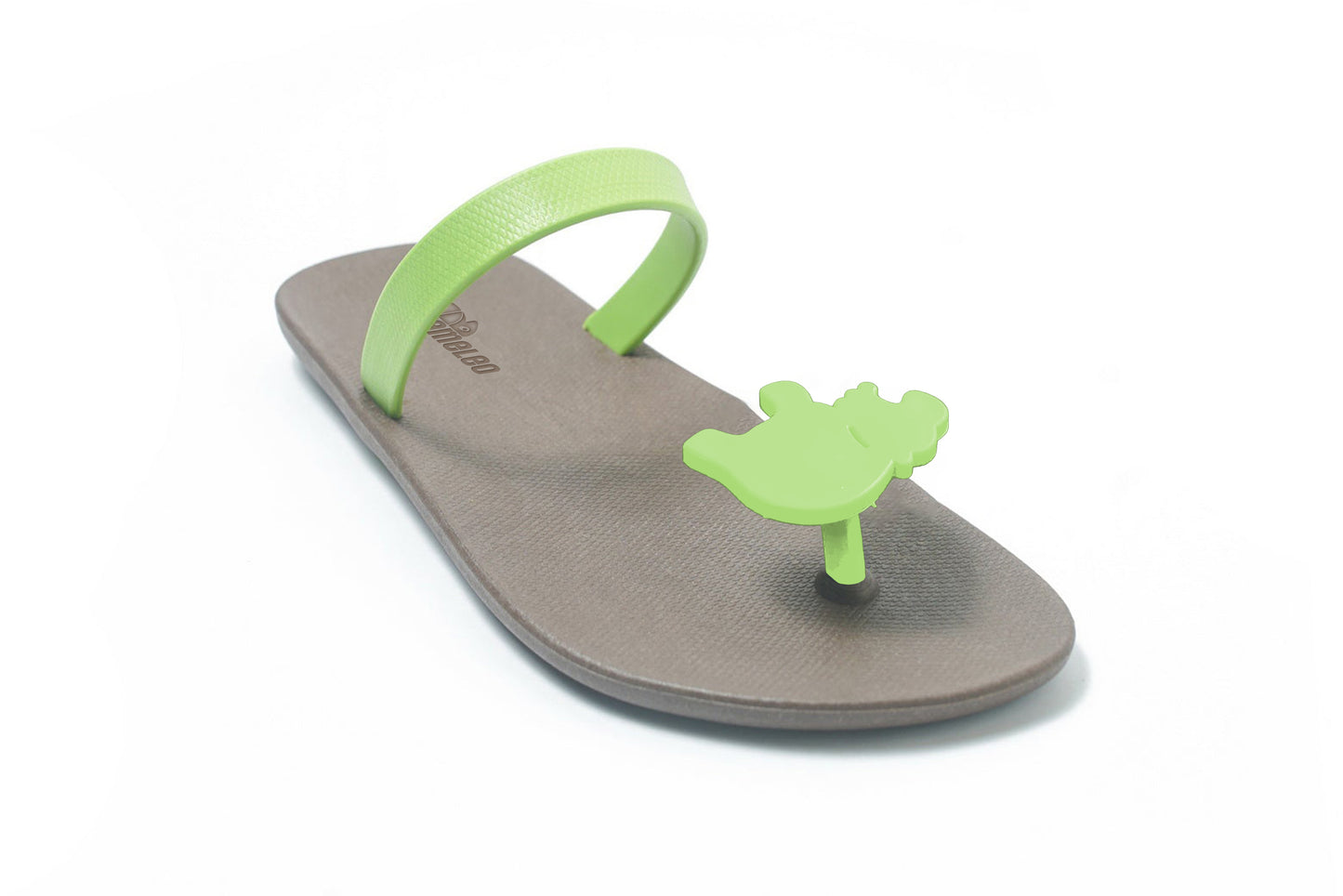 Poppi Hippo Brown Sole Lime Strap