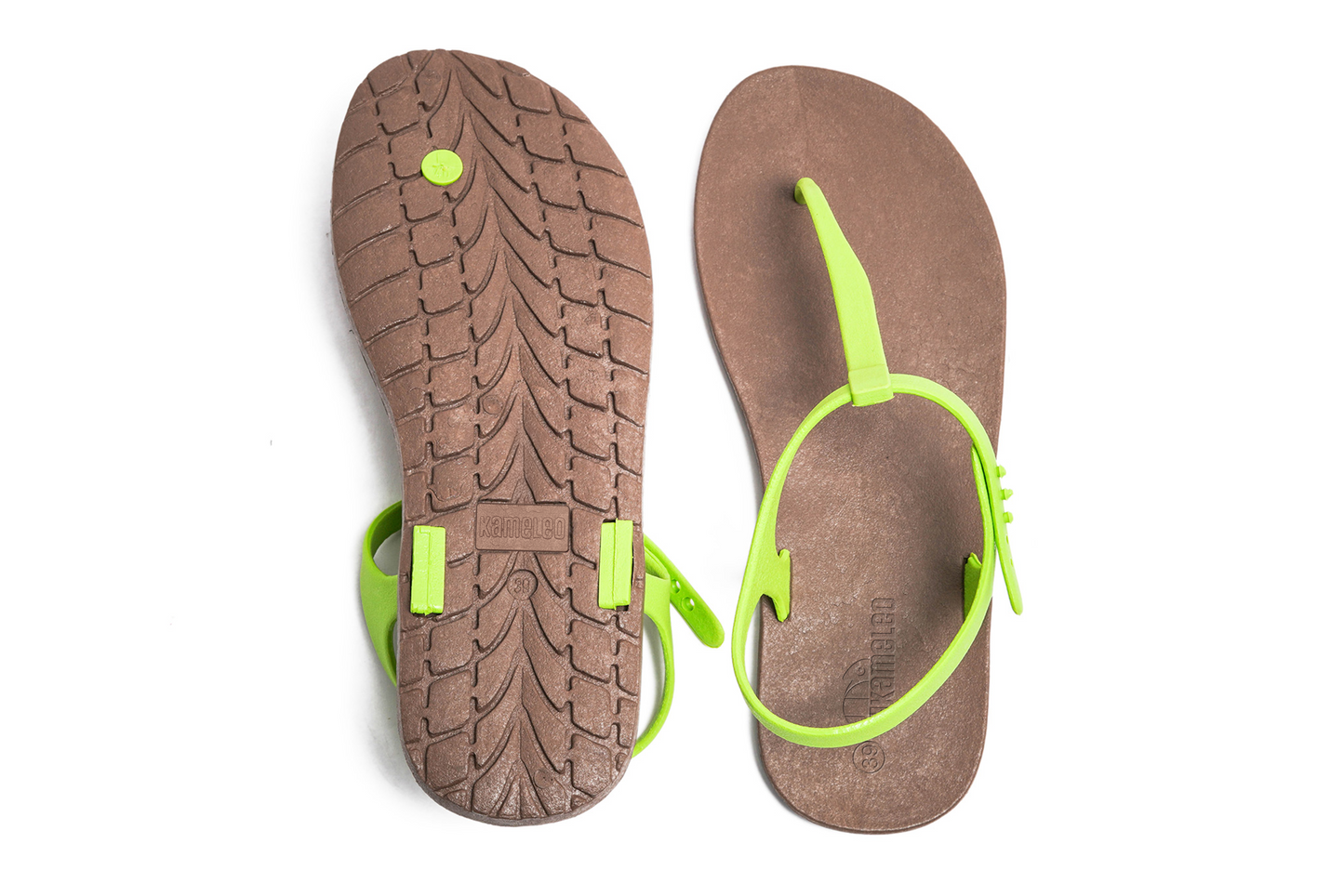 Saily Brown Sole Lime Strap