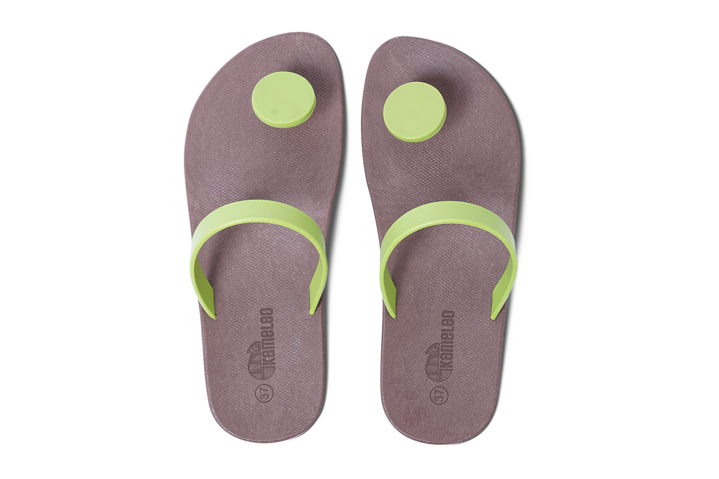 Poppi Dot Brown Sole Lime Strap