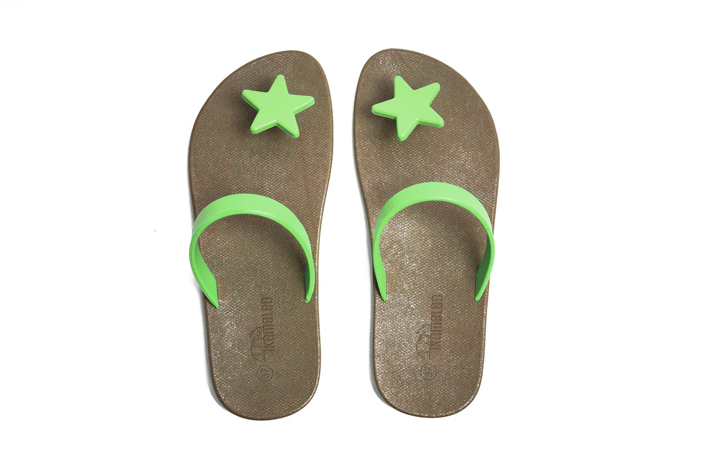 Poppi Star Brown Sole Lime Strap