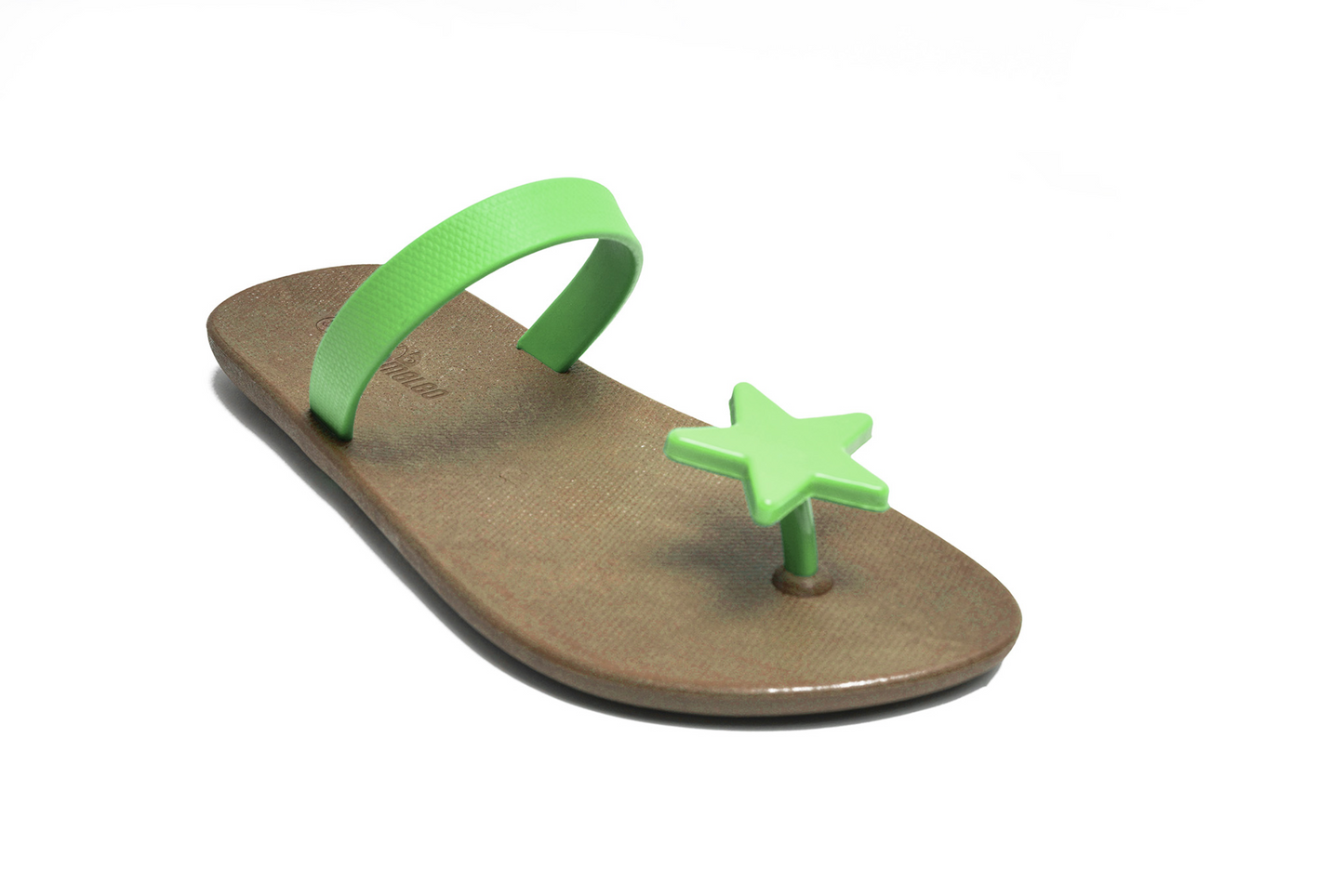 Poppi Star Brown Sole Lime Strap