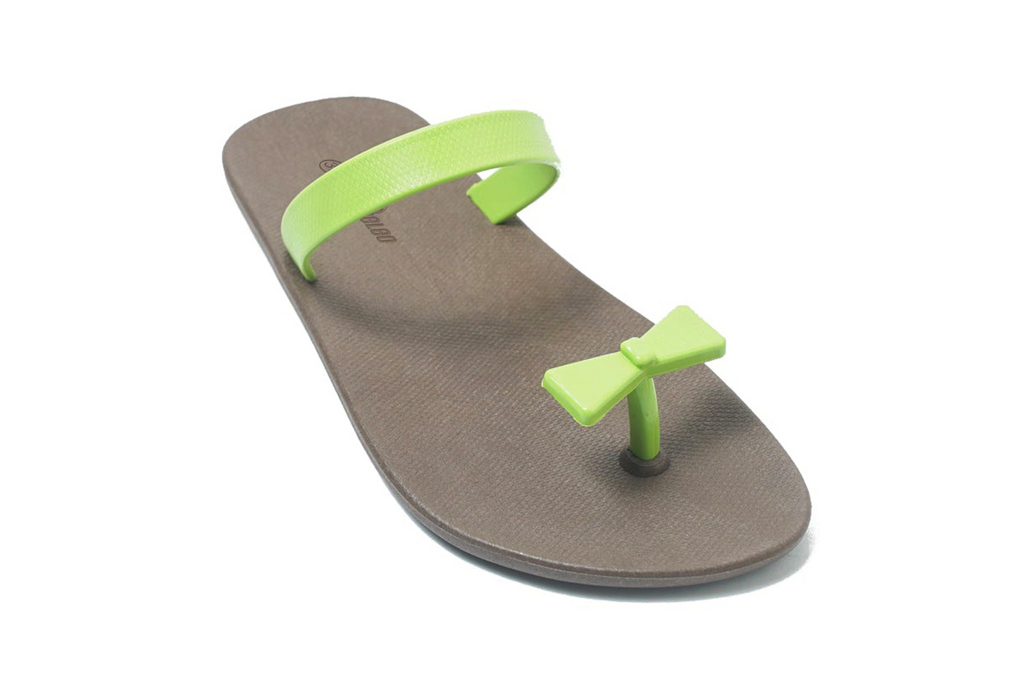 Poppi Bow Brown Sole Lime Strap