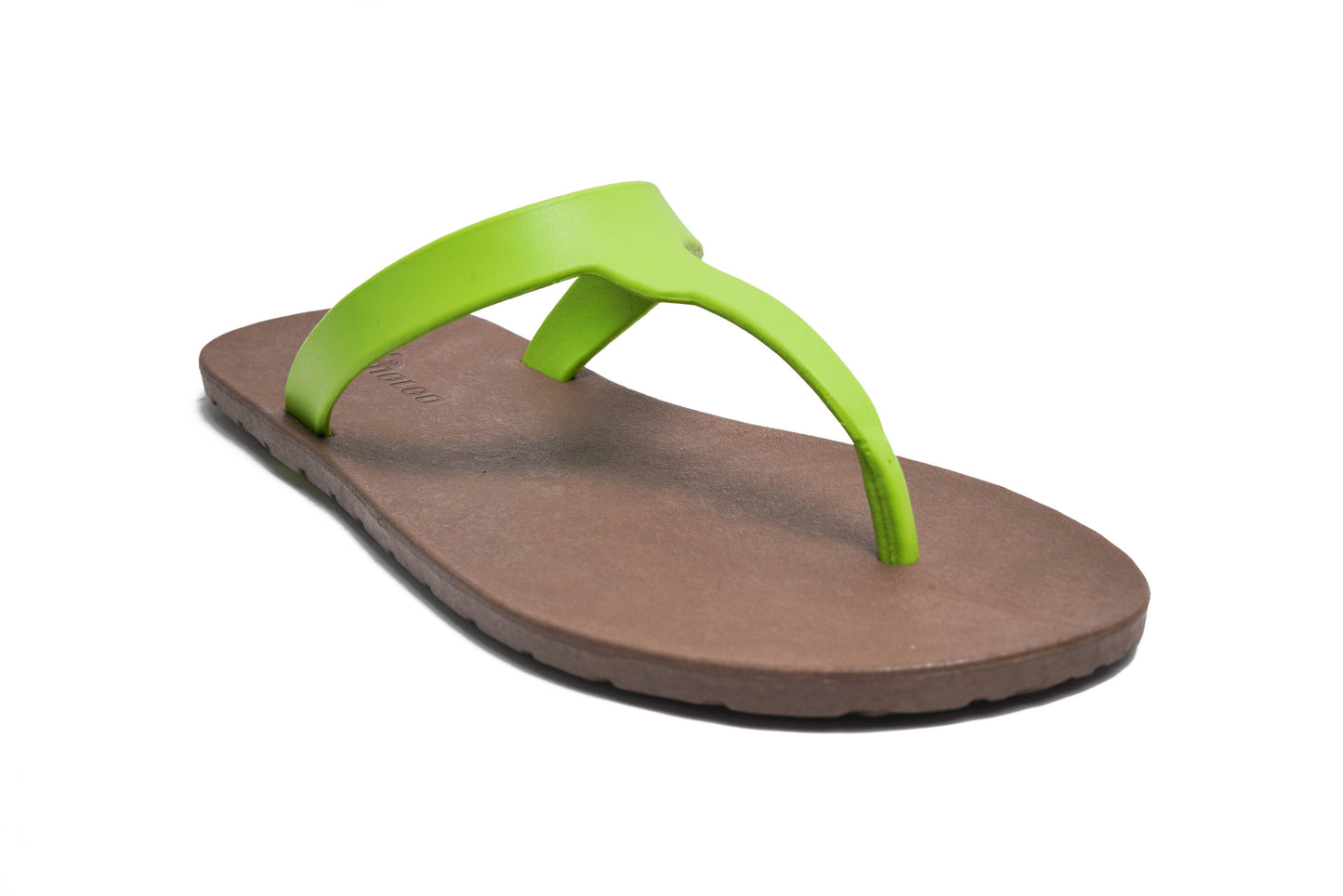 Thongs Brown Sole Lime Strap