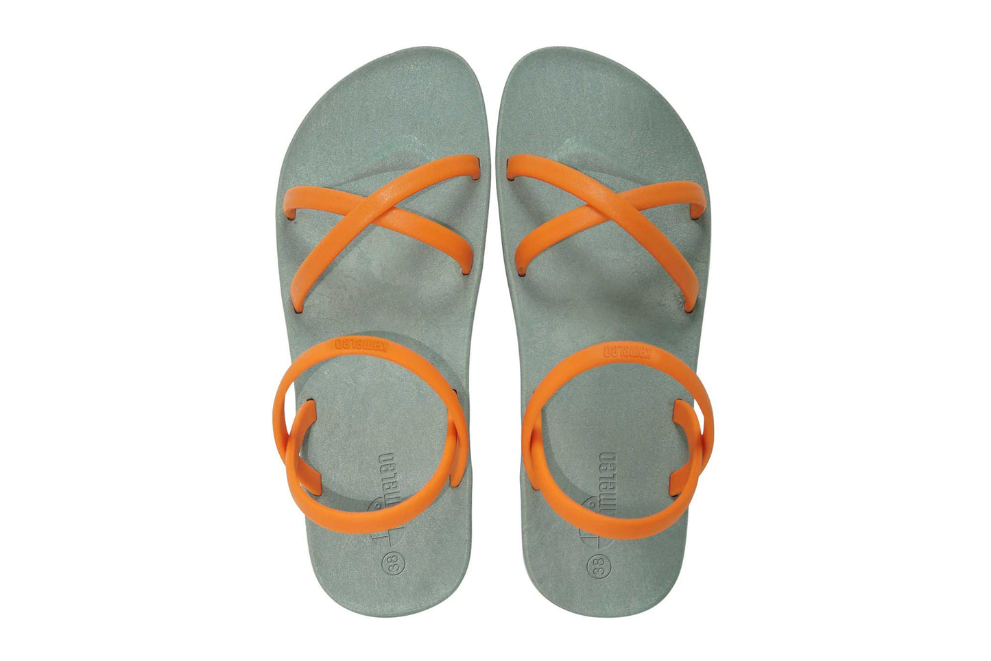 Cross Slim Grey Sole Orange Strap