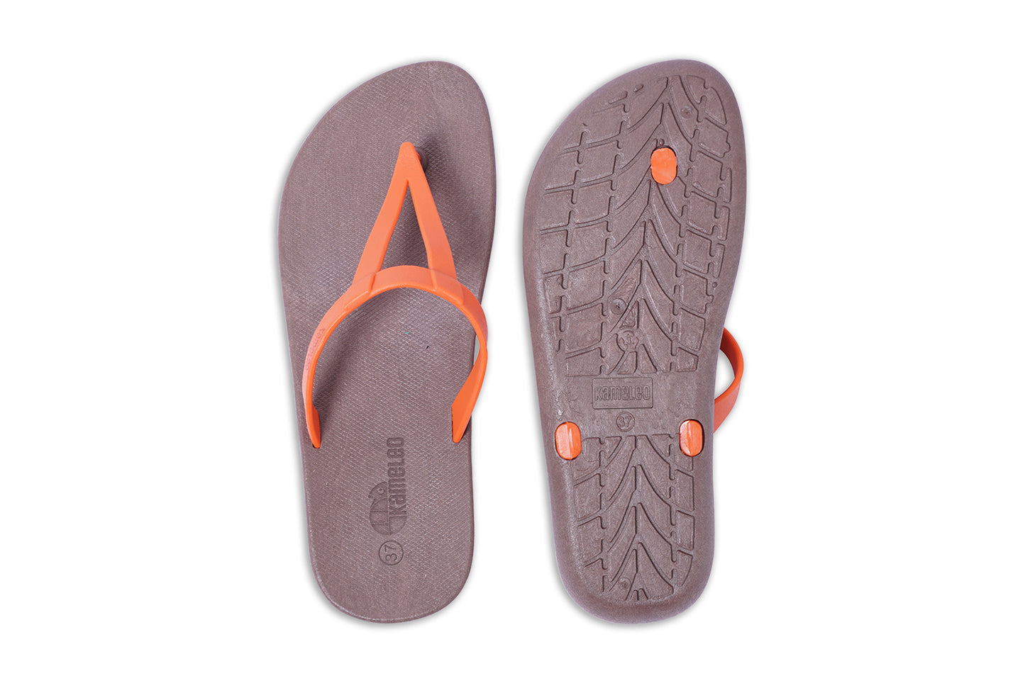 Eiffel Brown Sole Orange Strap