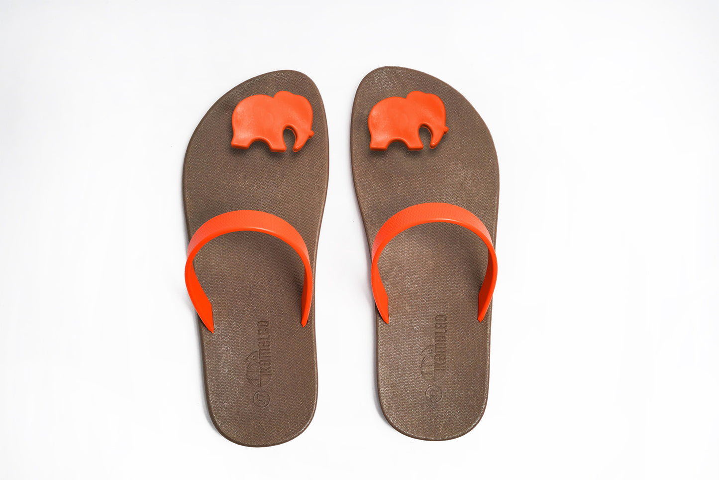 Poppi Ellie Black Sole Orange Strap