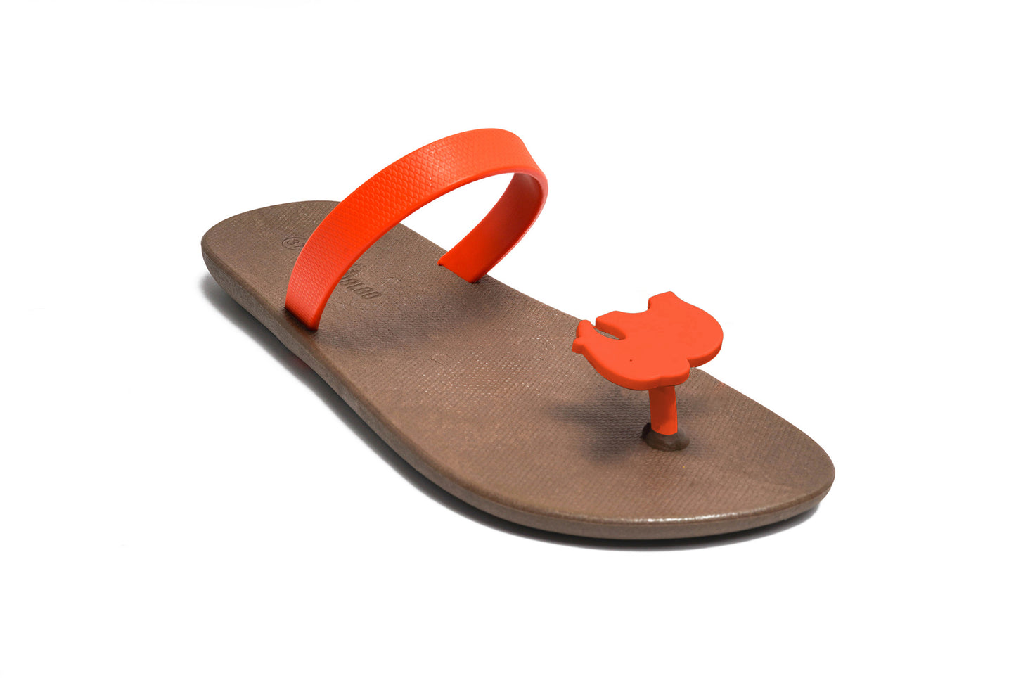 Poppi Ellie Black Sole Orange Strap