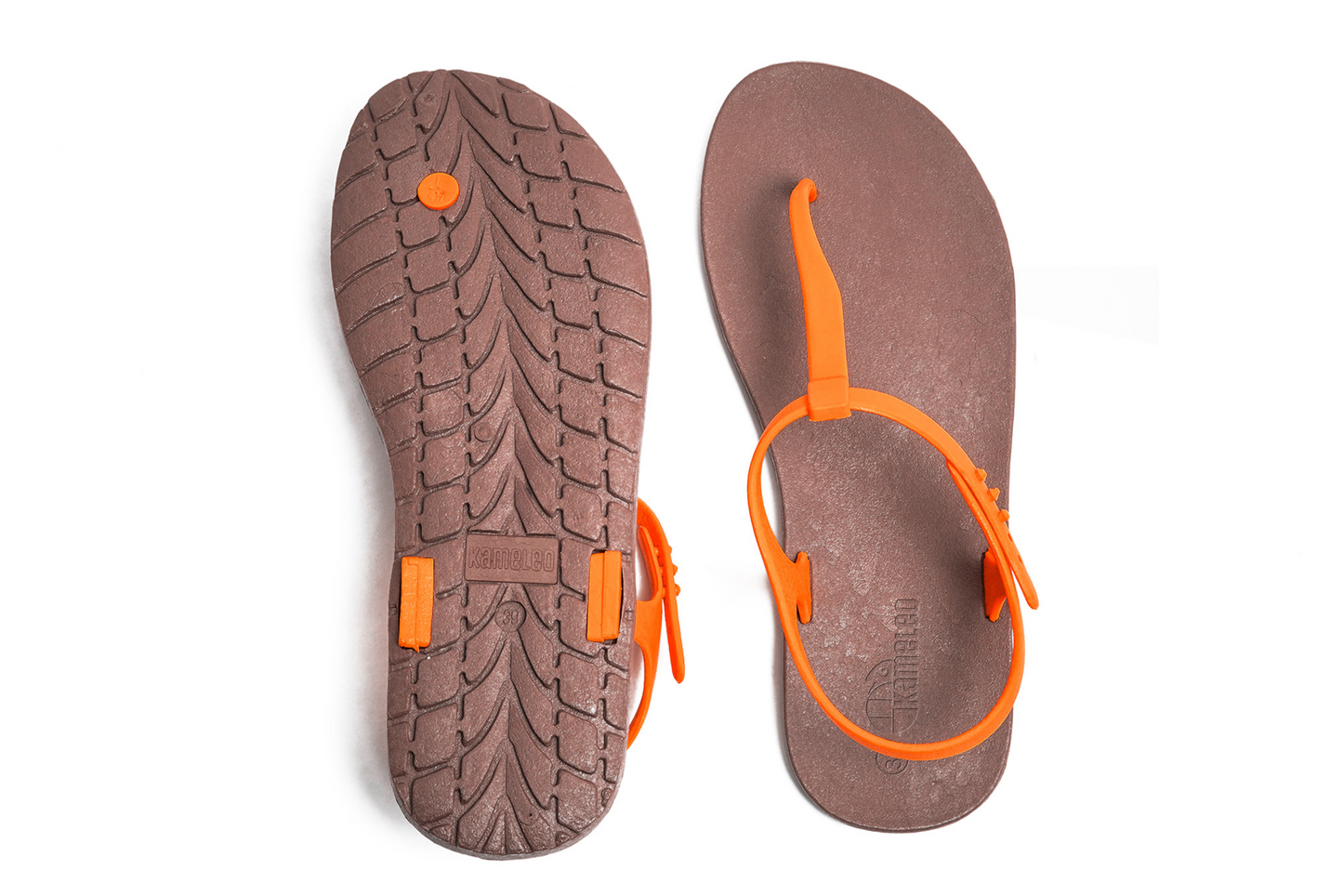 Saily Brown Sole Orange Strap