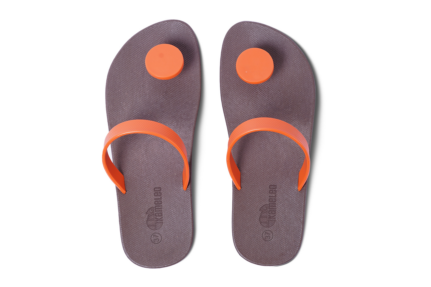 Poppi Dot Brown Sole Orange Strap