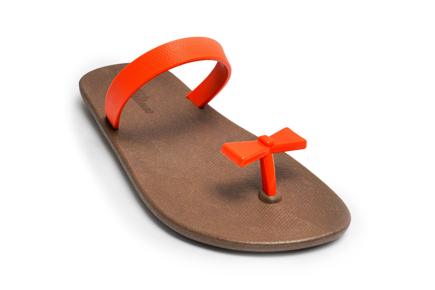 Poppi Bow Brown Sole Orange Strap