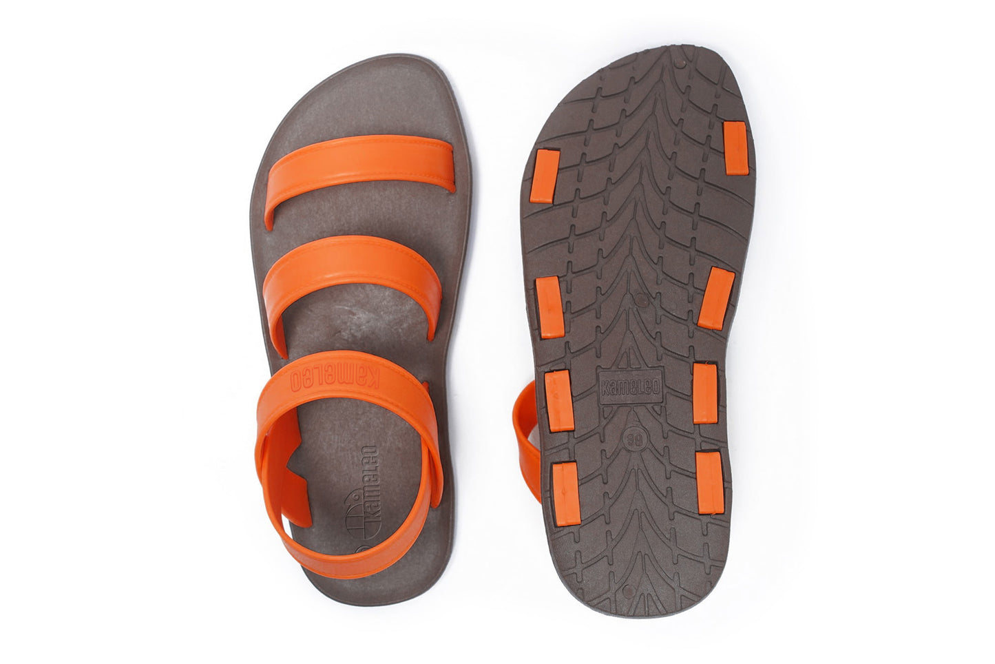 Twin Plus Brown Sole Orange Strap