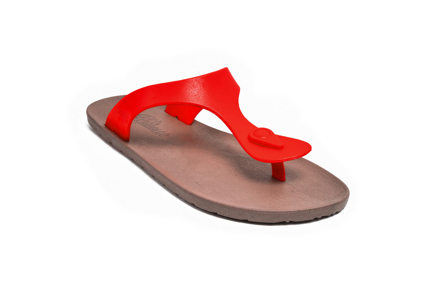 Candy Brown Sole Red Strap