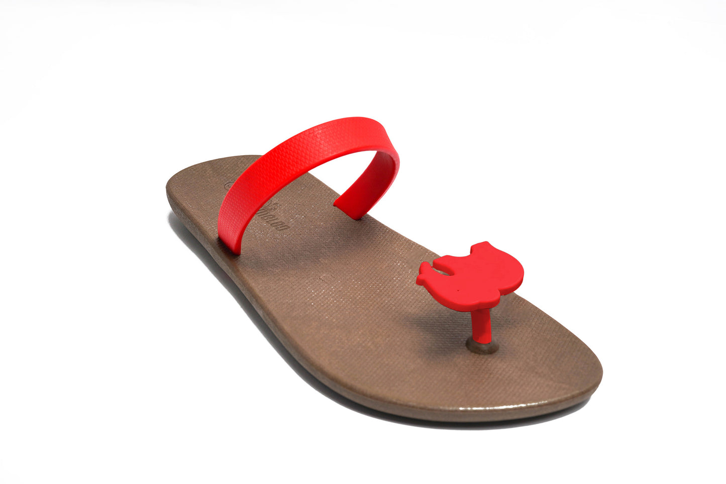 Poppi Ellie Black Sole Red Strap