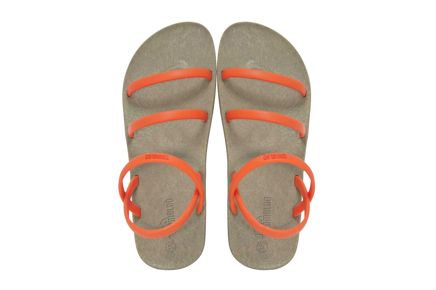 Twin Slim Brown Sole Red Strap