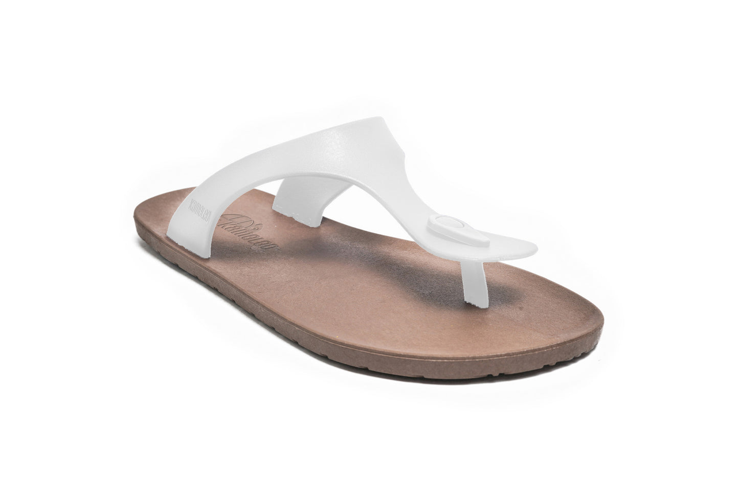 Candy Brown Sole White Strap