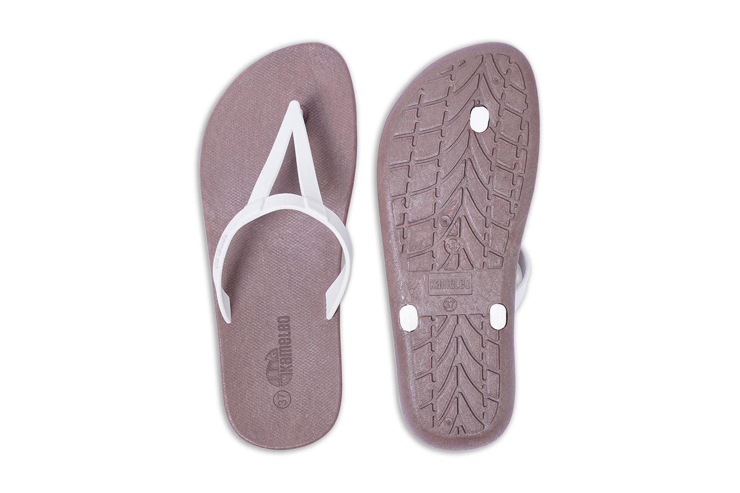 Eiffel Brown Sole White Strap