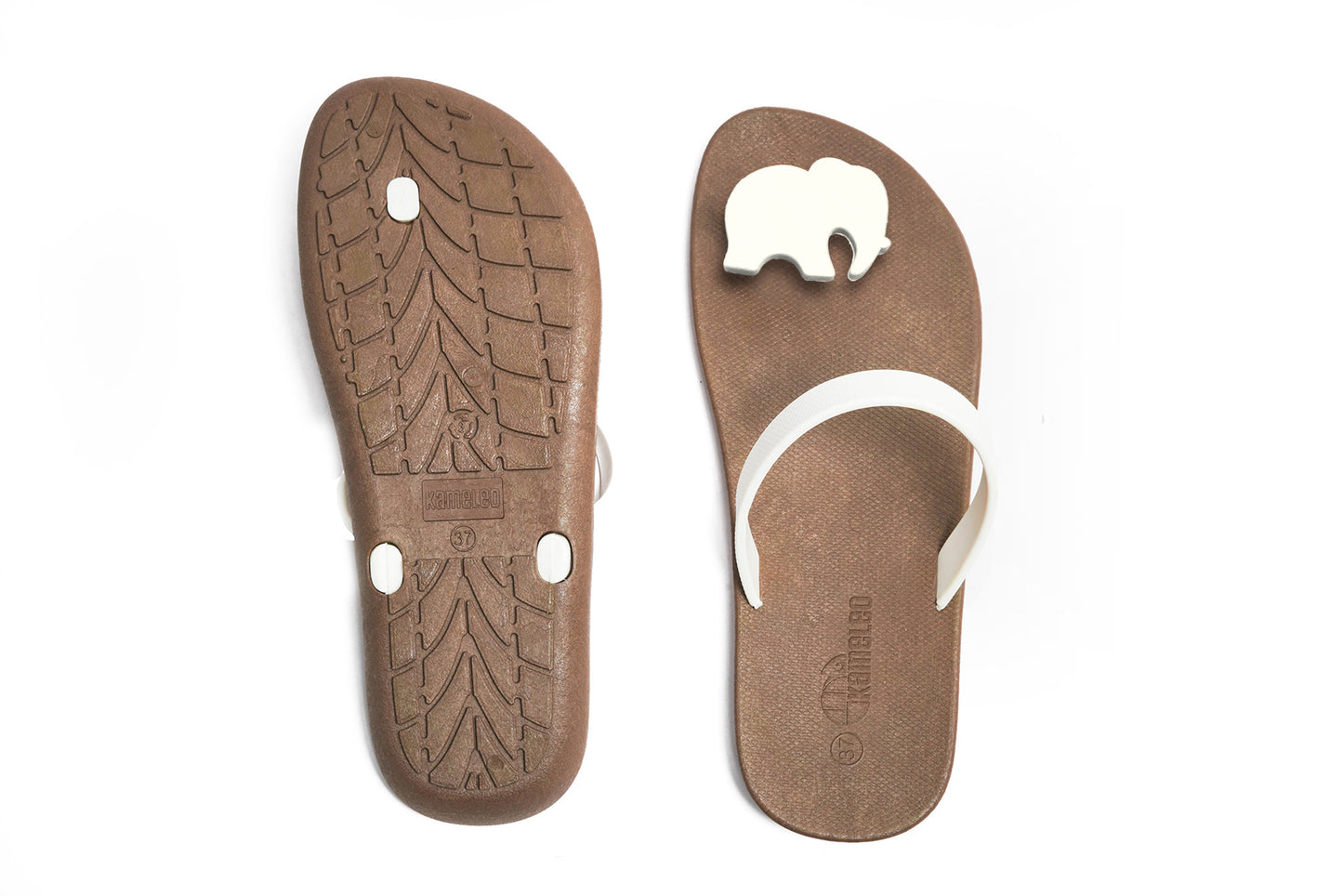 Poppi Ellie Black Sole White Strap