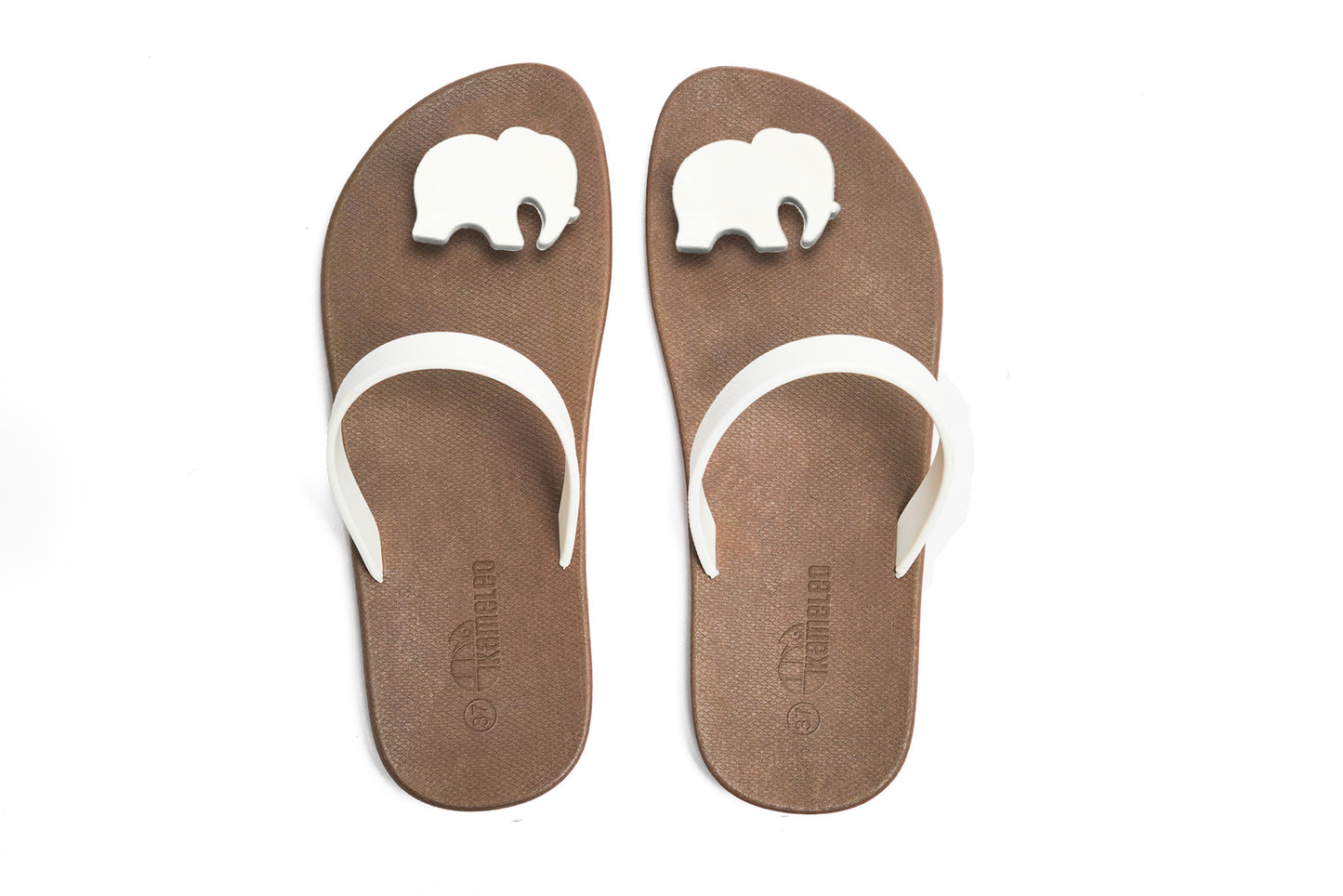Poppi Ellie Black Sole White Strap