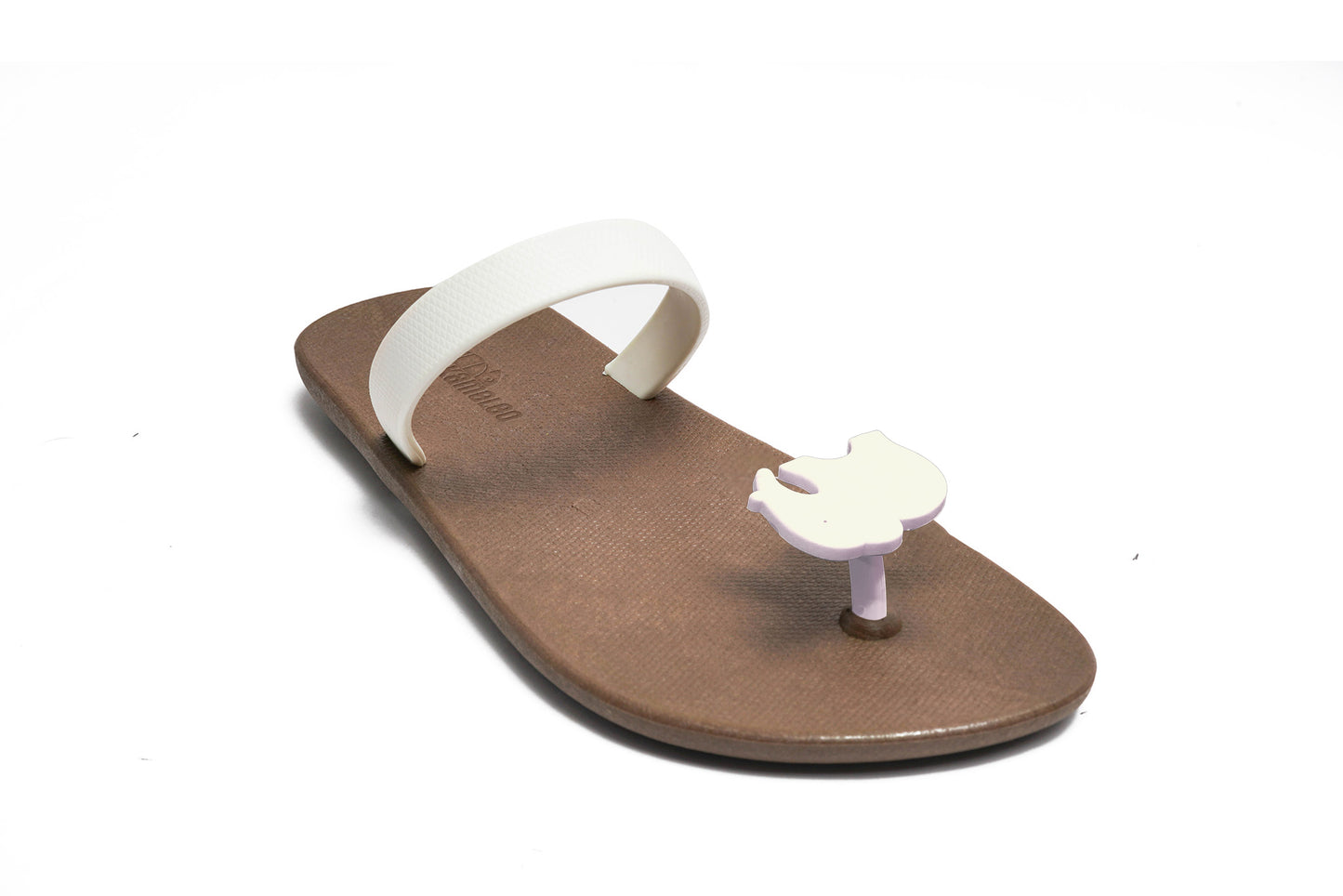 Poppi Ellie Black Sole White Strap