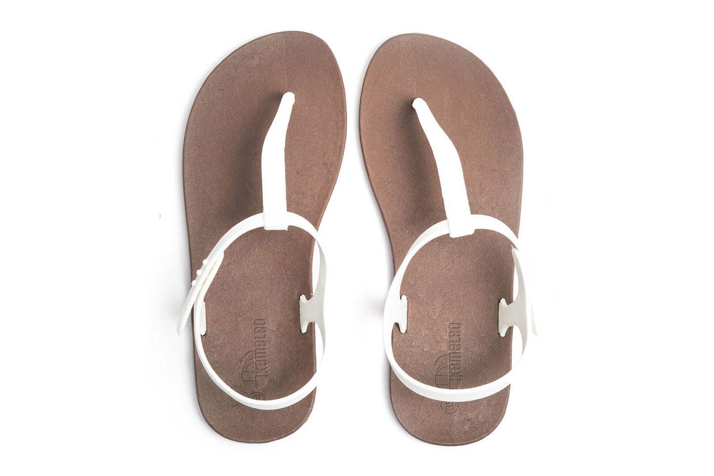 Saily Brown Sole White Strap