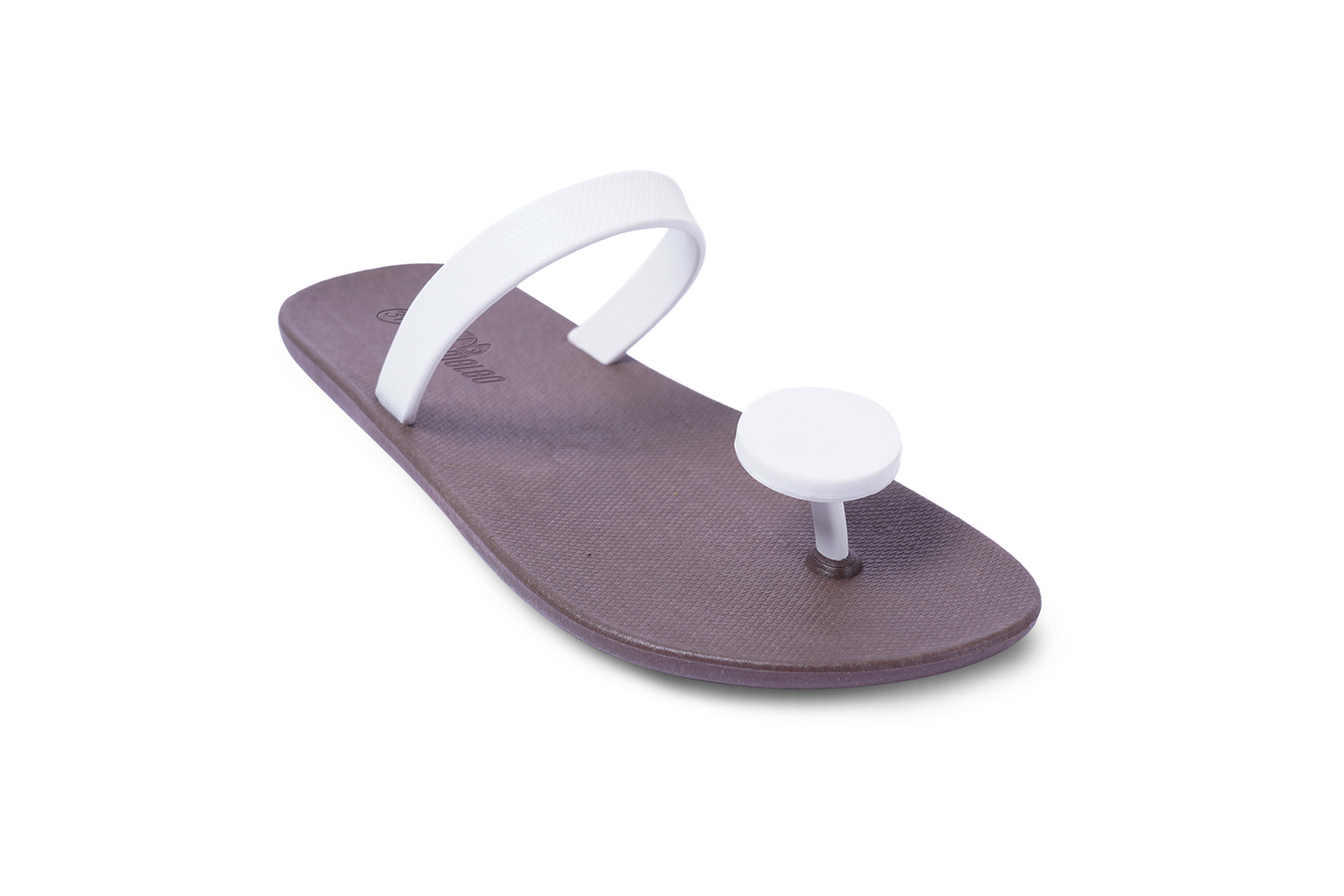 Poppi Dot Brown Sole White Strap