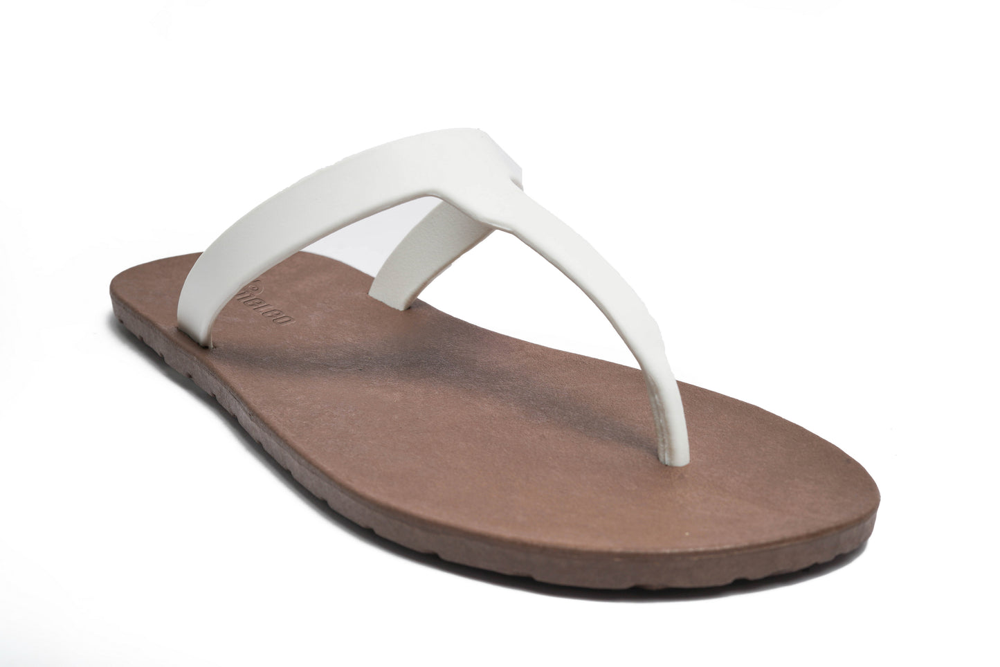 Thongs Brown Sole White Strap