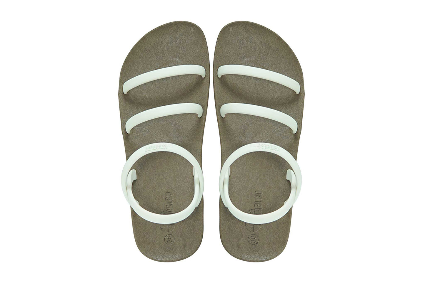Twin Slim Brown Sole White Strap