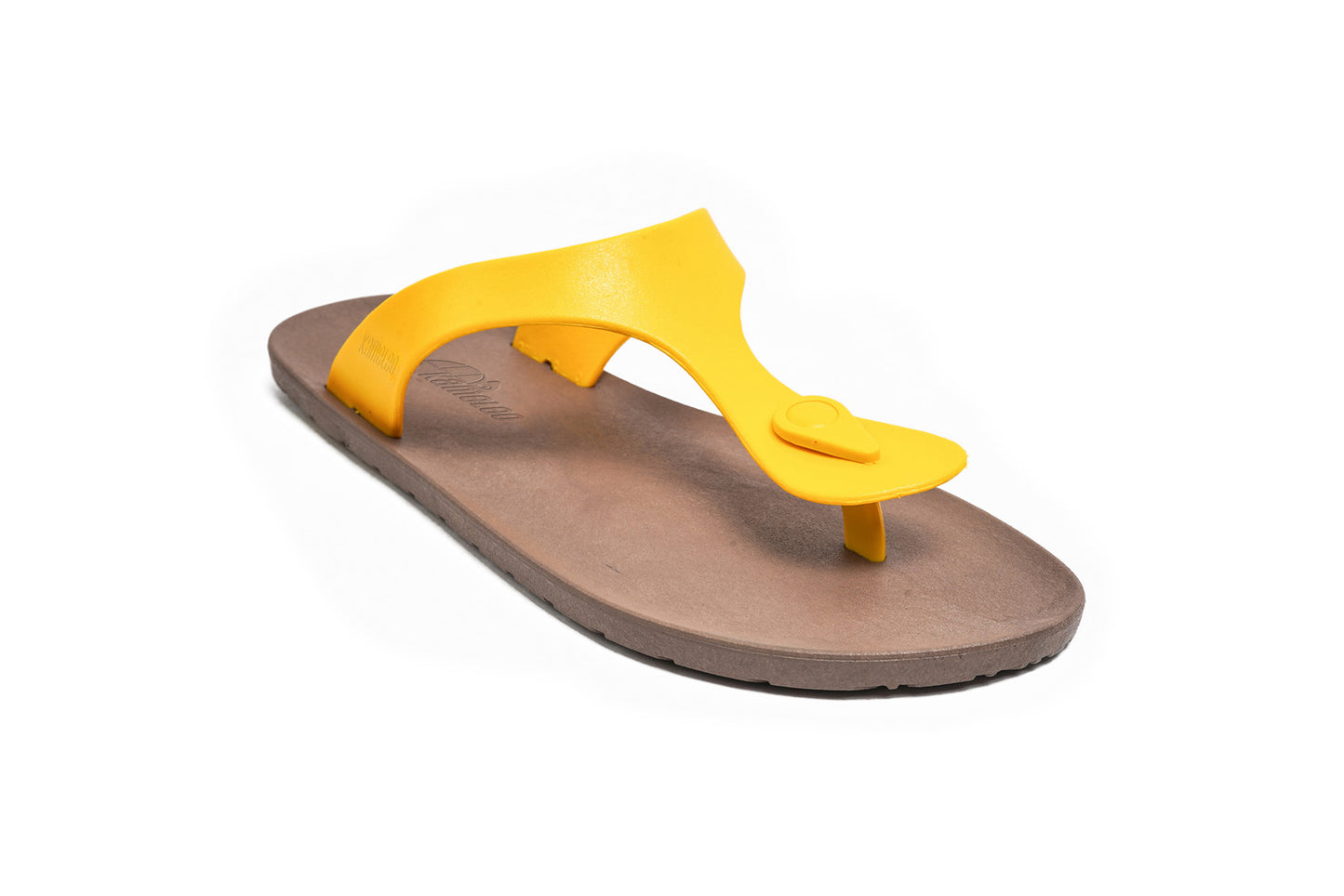 Candy Brown Sole Yellow Strap