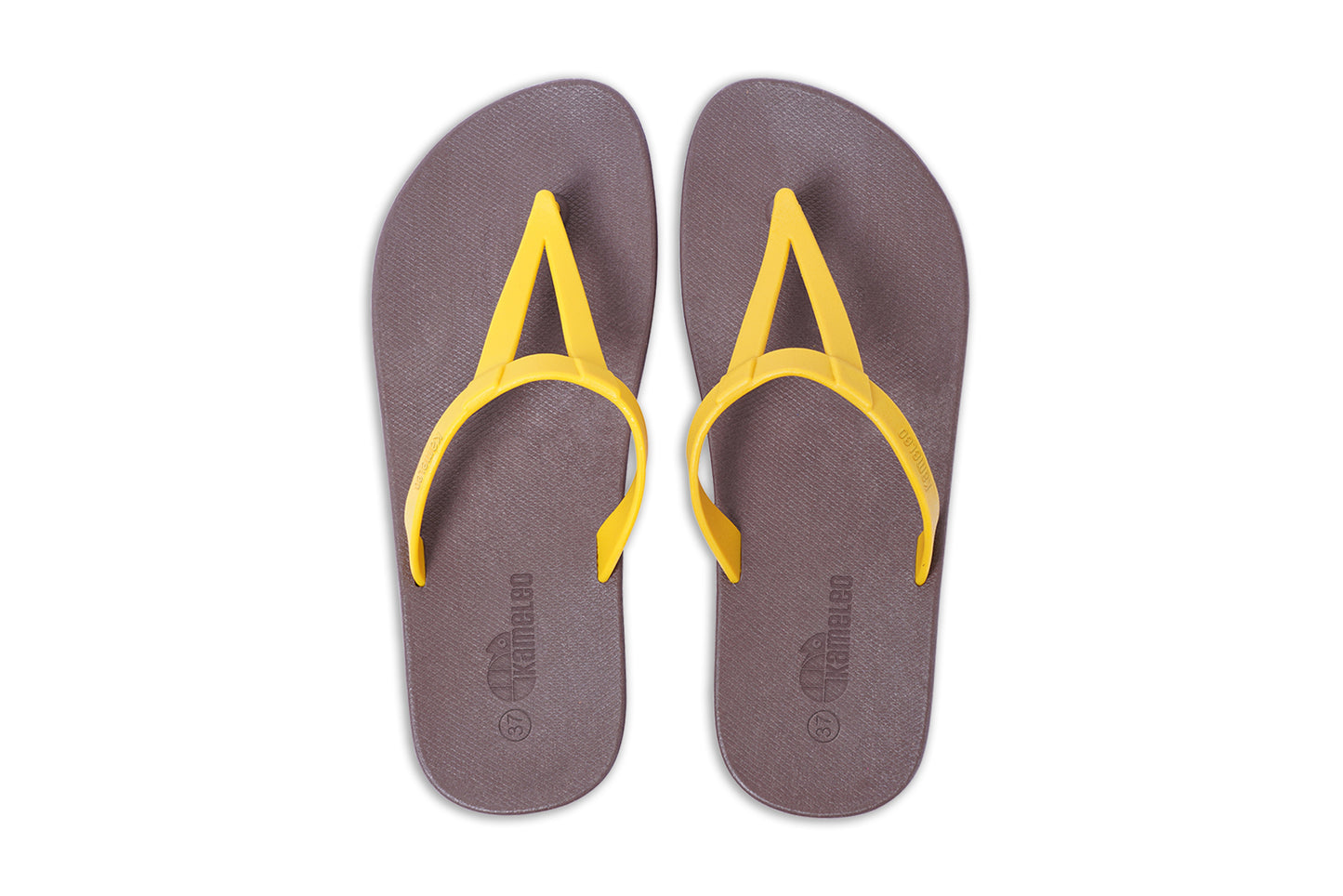 Eiffel Brown Sole Yellow Strap