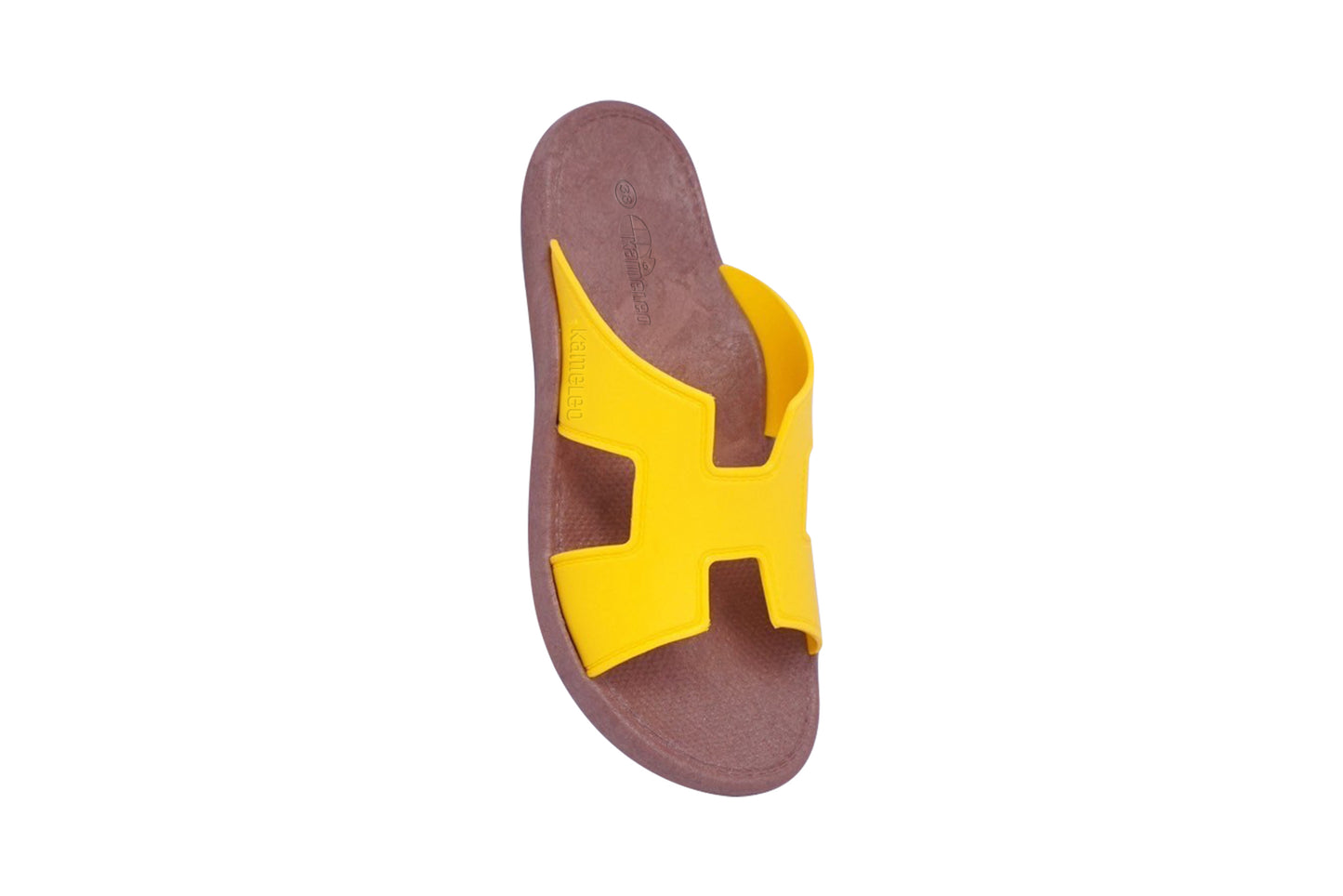 Hermey Brown Sole Yellow Strap