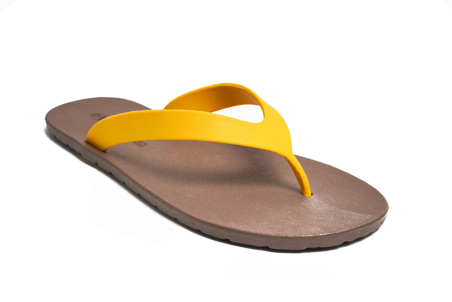 Flippy Brown Sole Yellow Strap