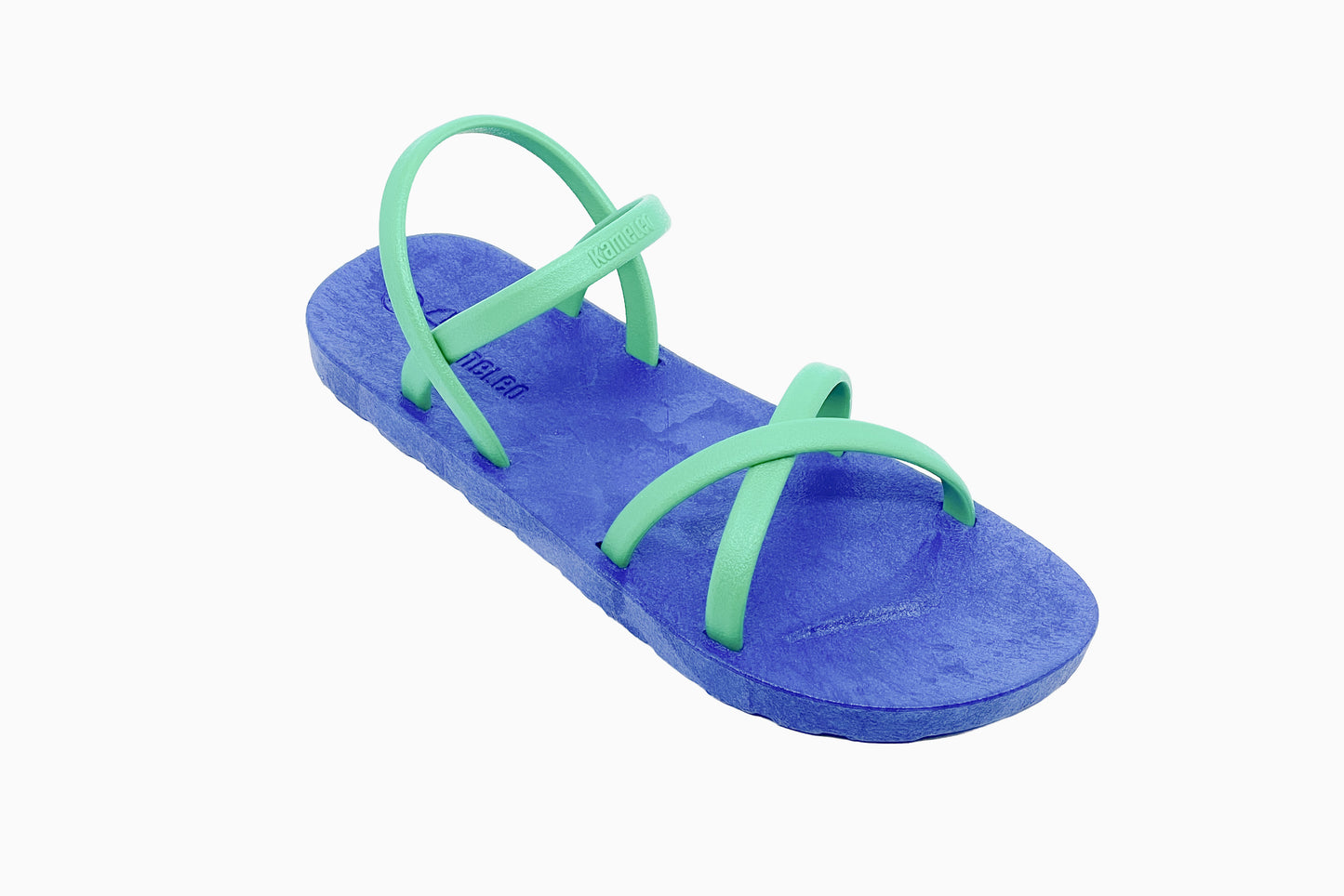 Cross Slim Blue Sole Green Strap