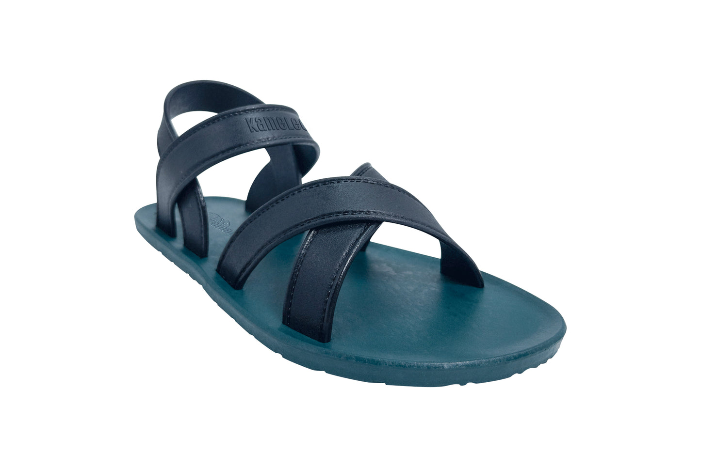 Cross Plus Kids Green Sole Black Strap