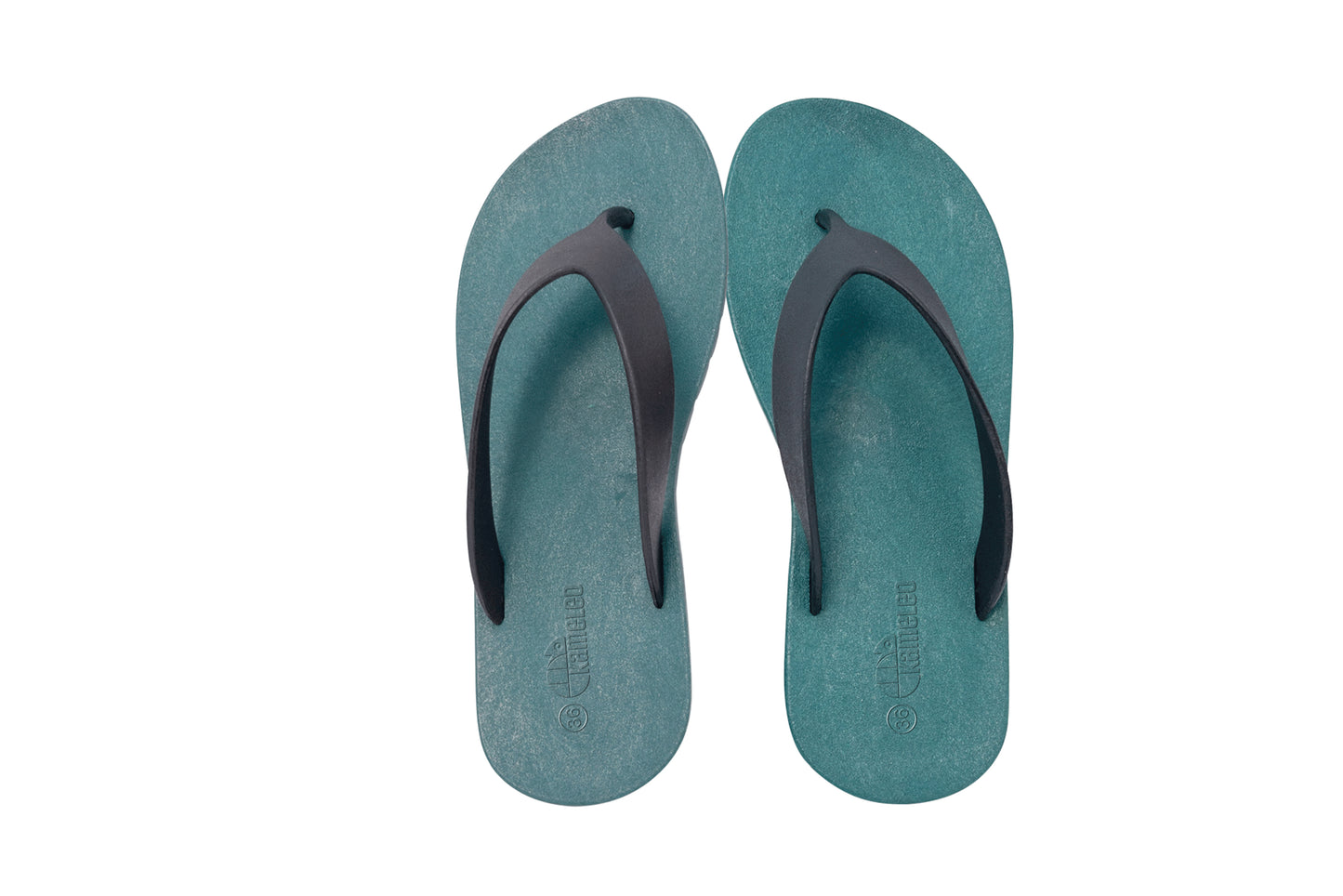 Flippy Green Sole Black Strap