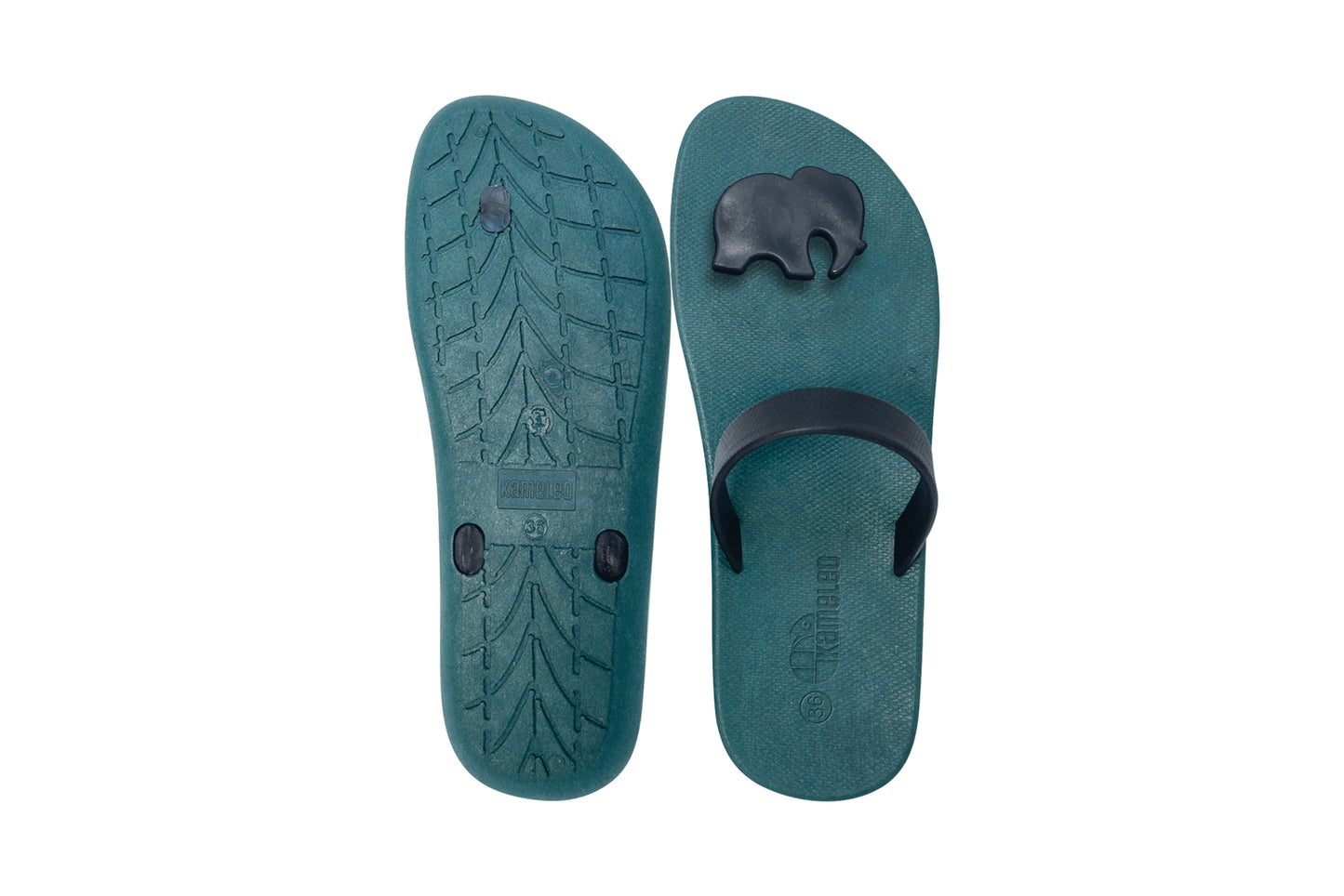 Poppi Ellie Green Sole Black Strap