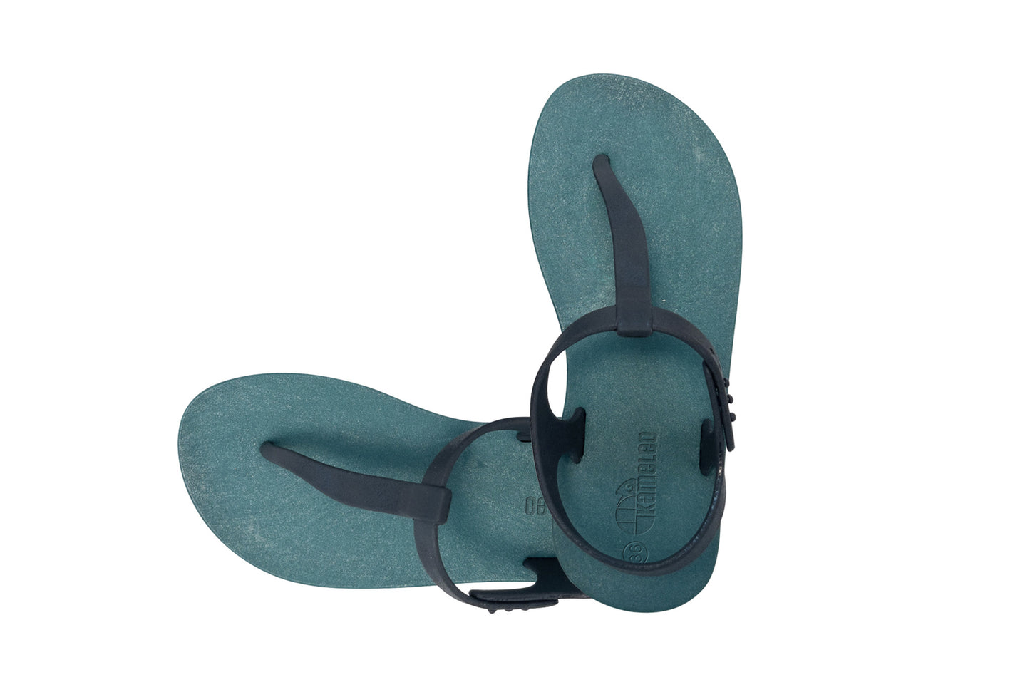 Saily Green Sole Black Strap