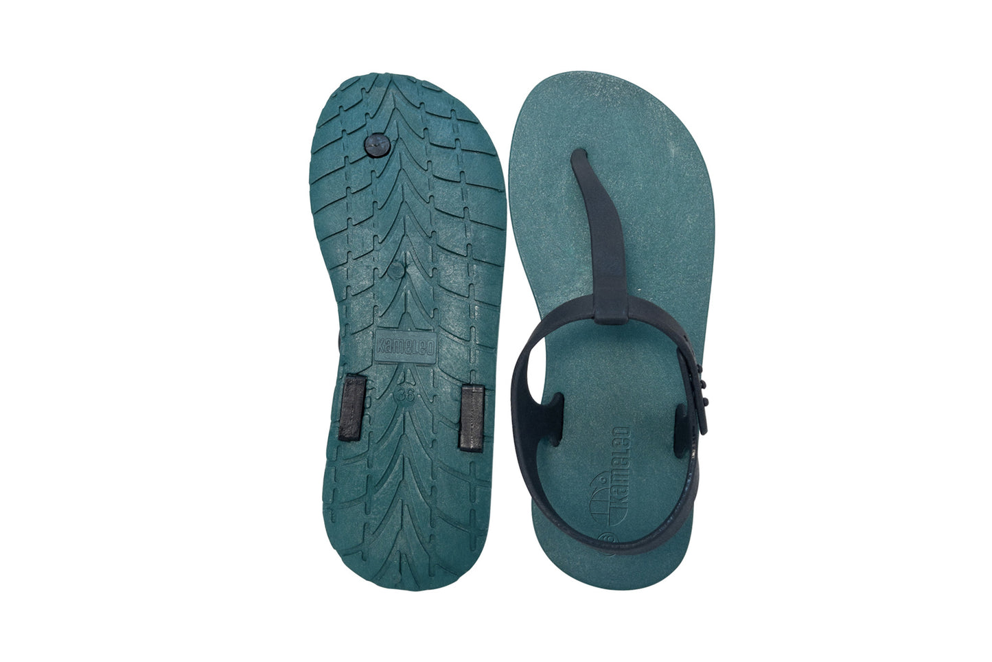 Saily Green Sole Black Strap