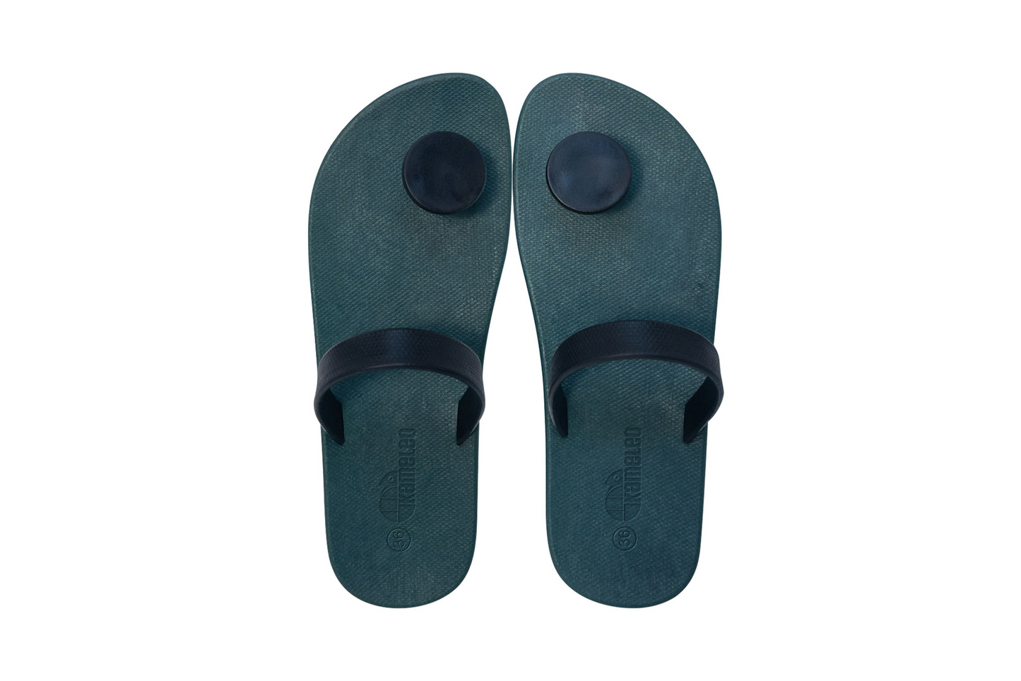 Poppi Dot Green Sole Black Strap