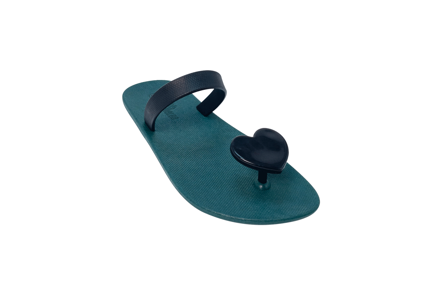 Poppi Heart Green Sole Black Strap