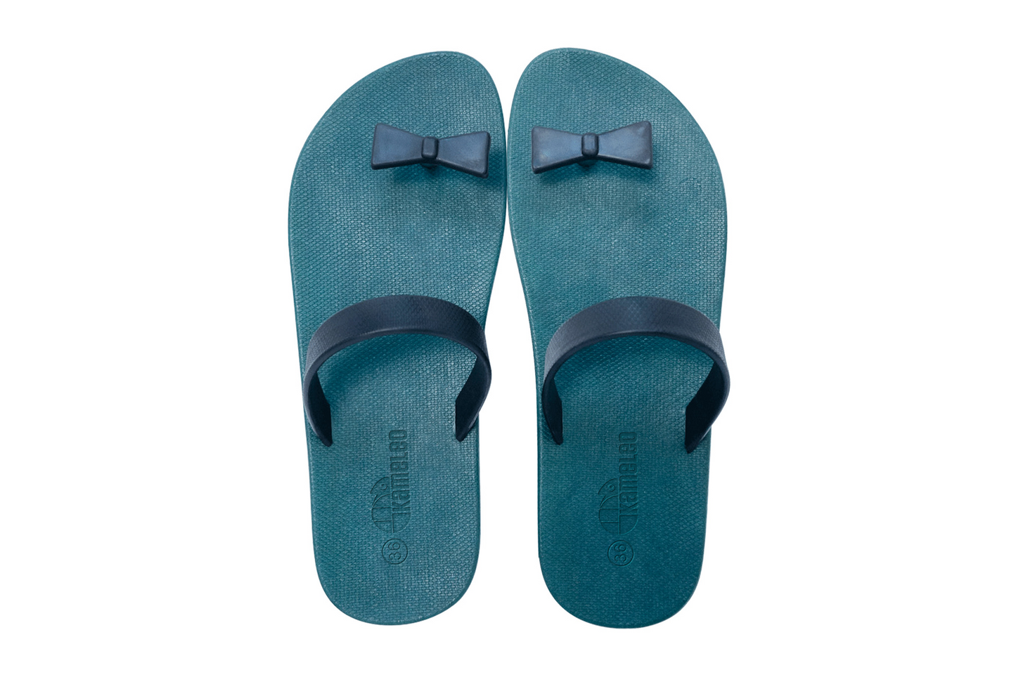 Poppi Bow Green Sole Black Strap