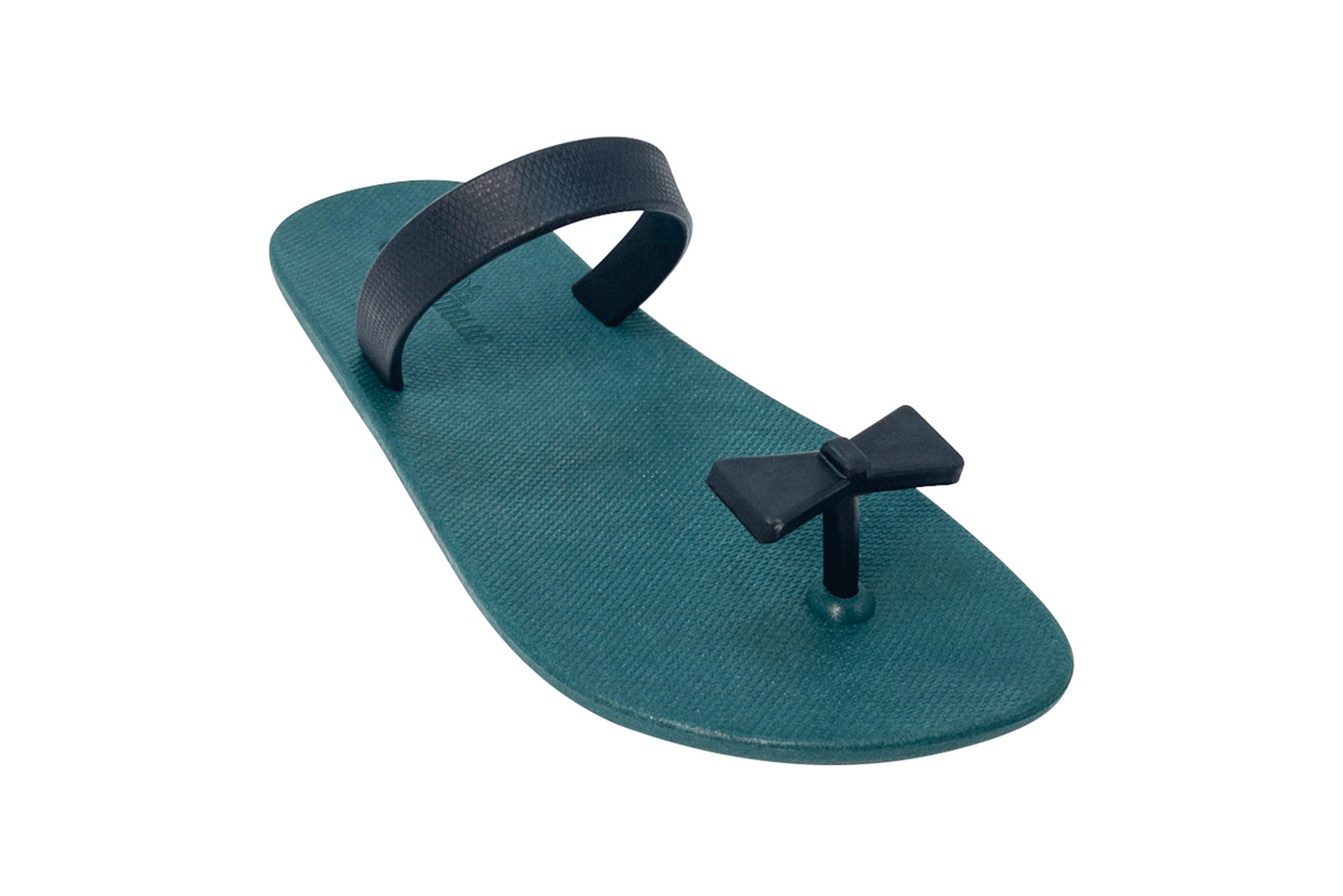 Poppi Bow Green Sole Black Strap