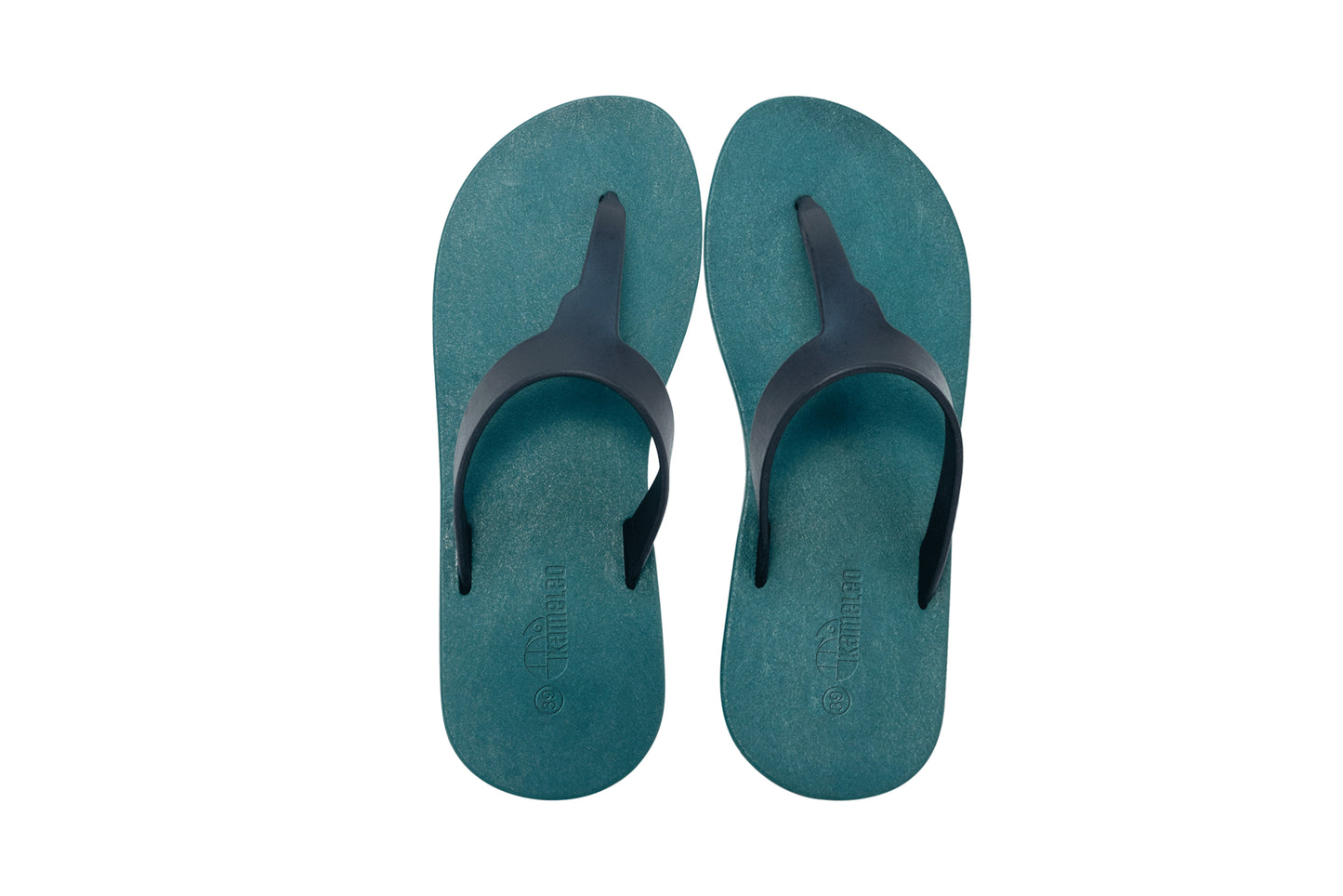 Thongs Green Sole Black Strap